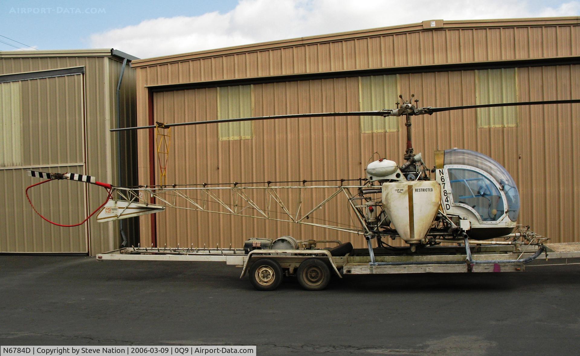 N6784D, 1960 Bell 47G-2A-1 C/N 2589, North Coast Helicopters 1960 Bell 47G-2A-1 Tomcat used for crop spraying @ Sonoma Skypark, CA