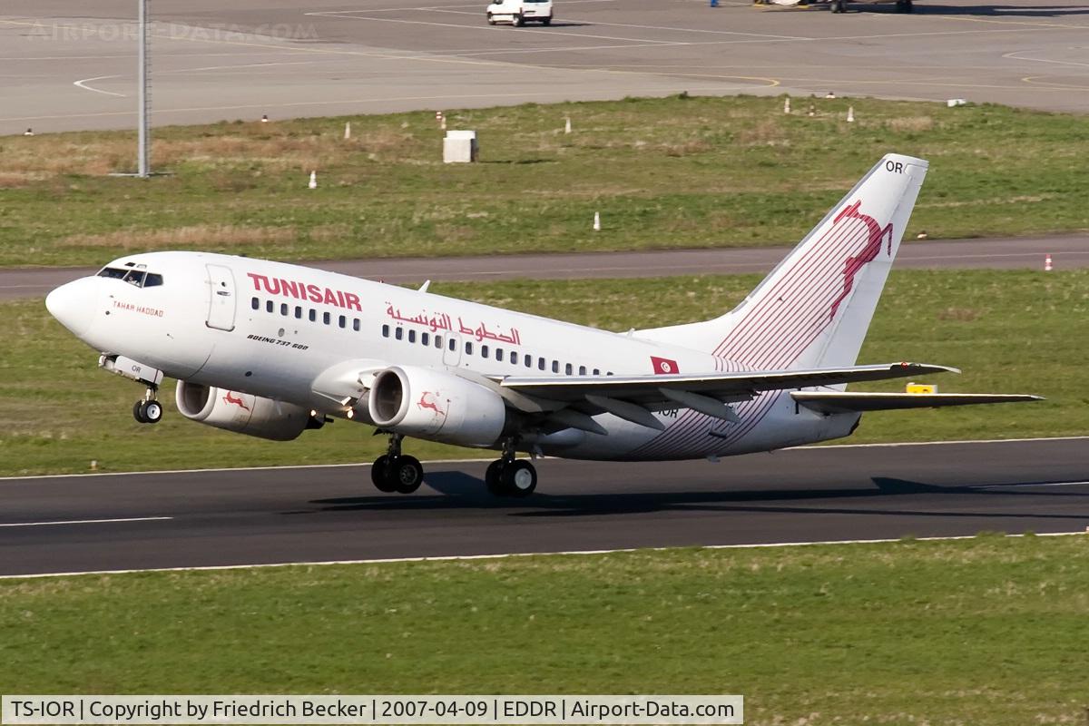 TS-IOR, 2001 Boeing 737-6H3 C/N 29502, departure via RW24
