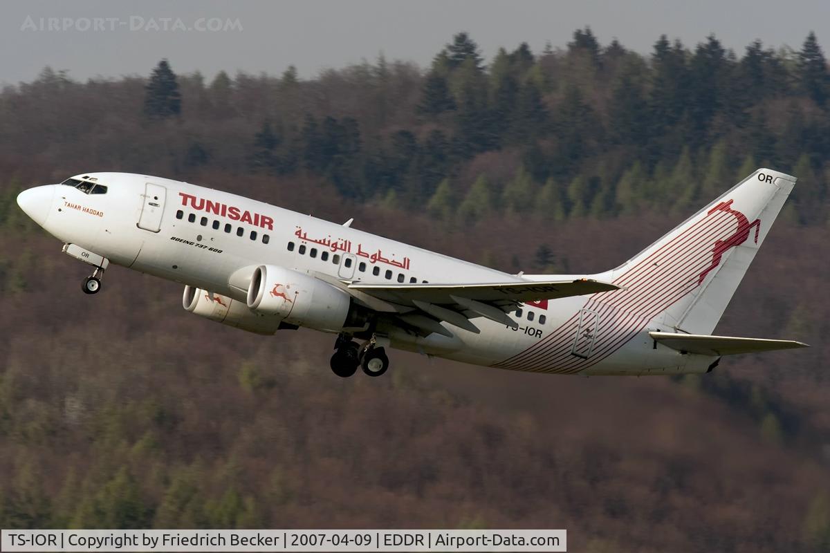 TS-IOR, 2001 Boeing 737-6H3 C/N 29502, departure via RW24