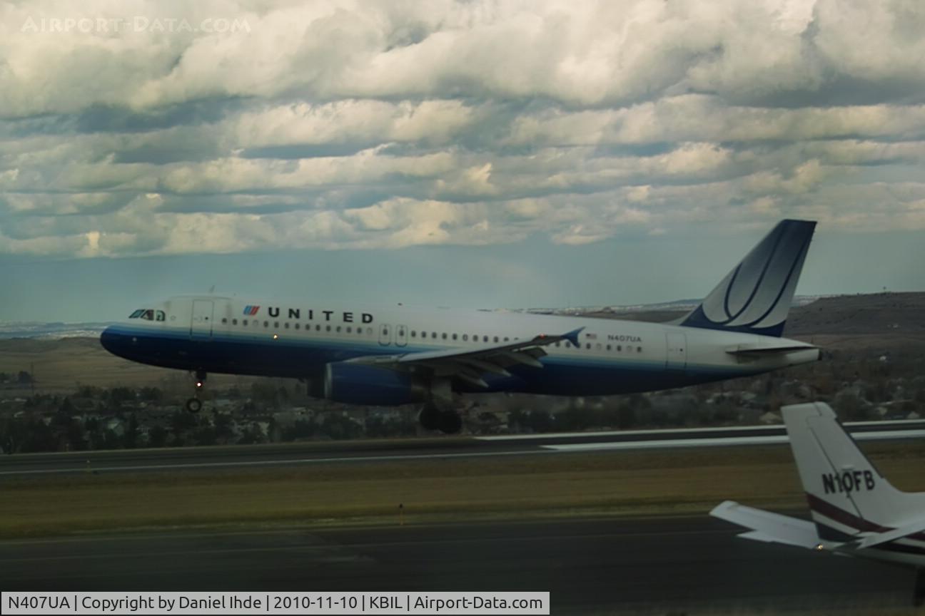 N407UA, 1994 Airbus A320-232 C/N 456, United Airlines Airbus A320 @ Billings Logan
