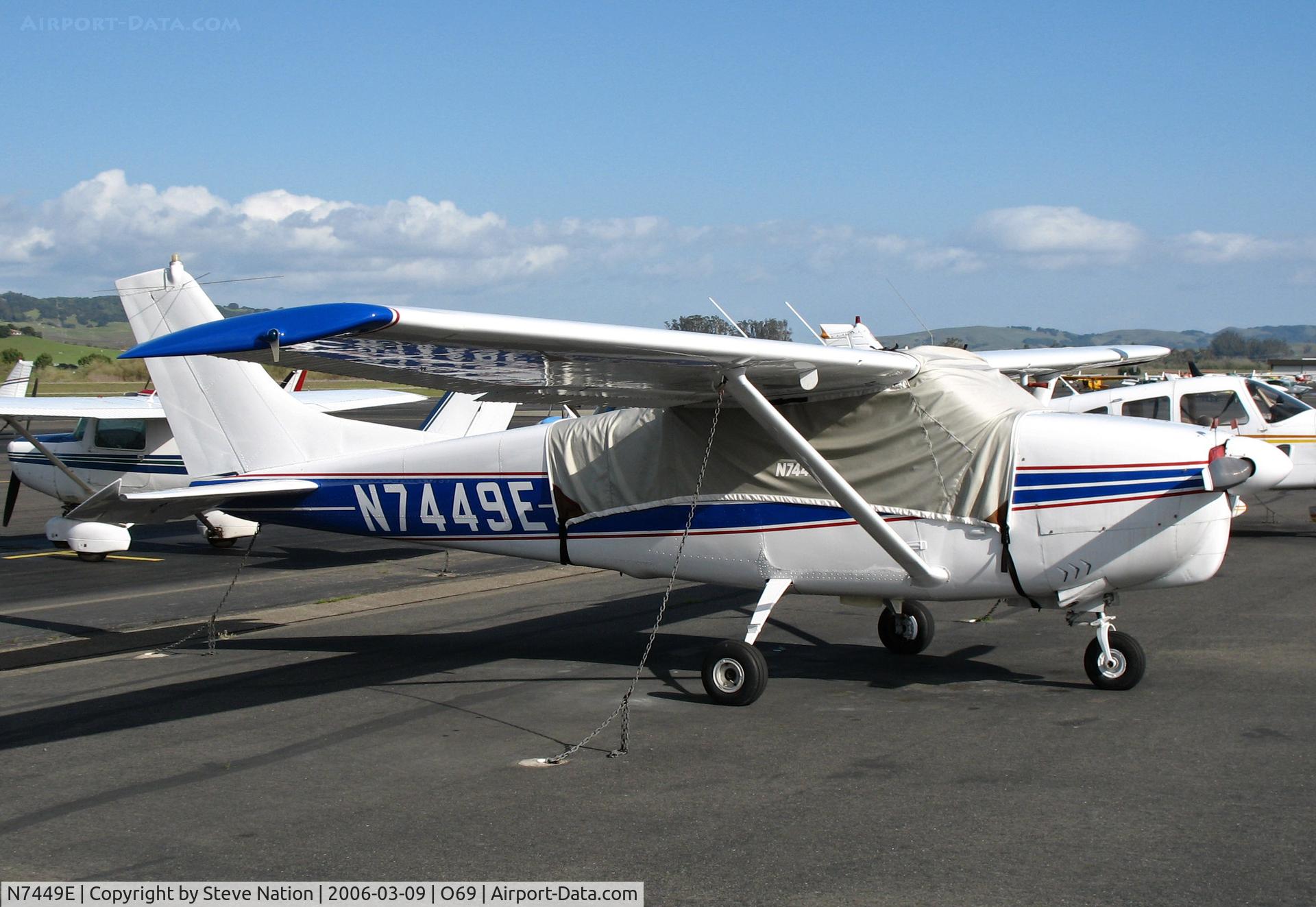 N7449E, 1960 Cessna 210 C/N 57149, 1960 Cessna 210 with cockpit cover @ Petaluma, CA