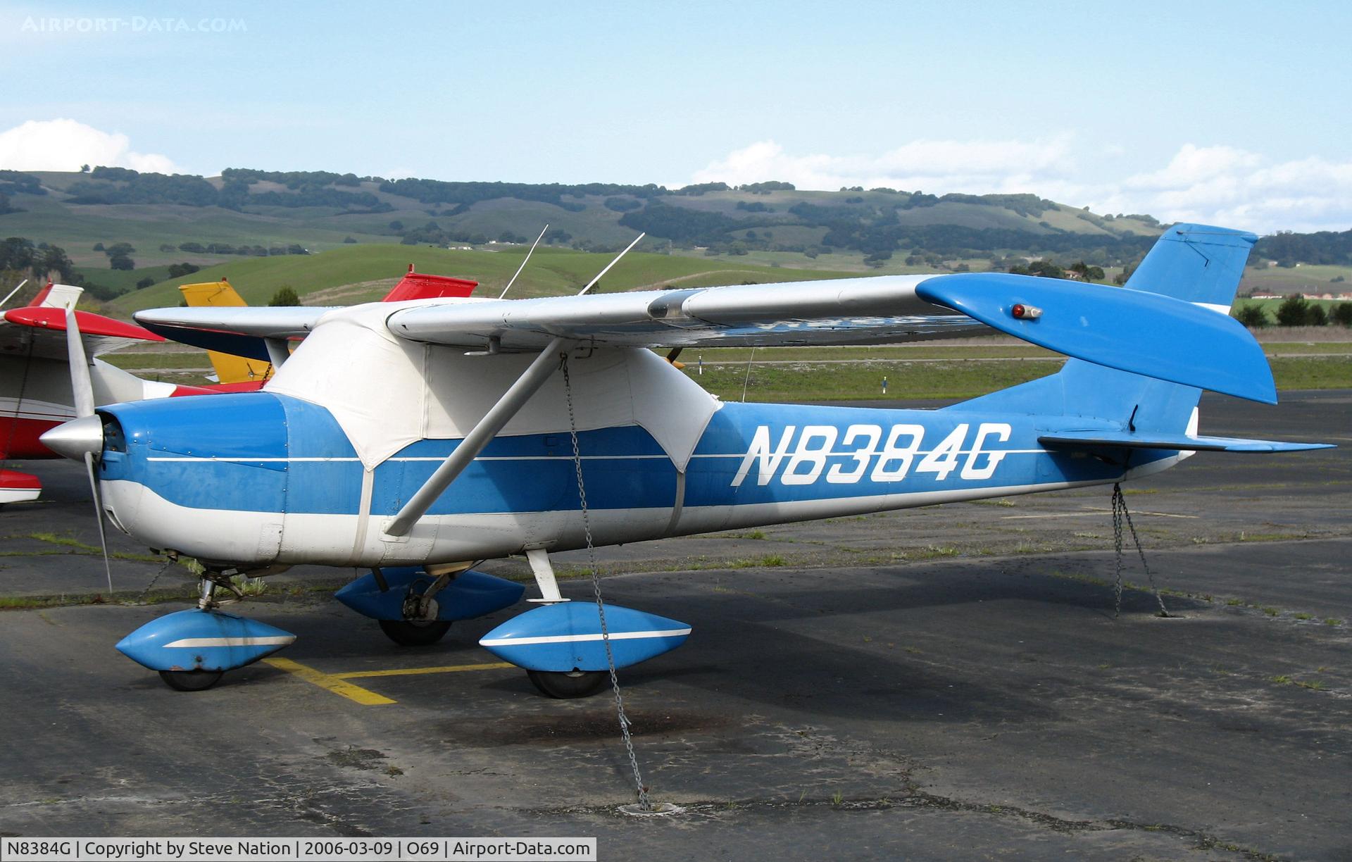 N8384G, 1965 Cessna 150F C/N 15062484, 1965 Cessna 150F with STOL wingtips and cockpit cover @ Petaluma, CA