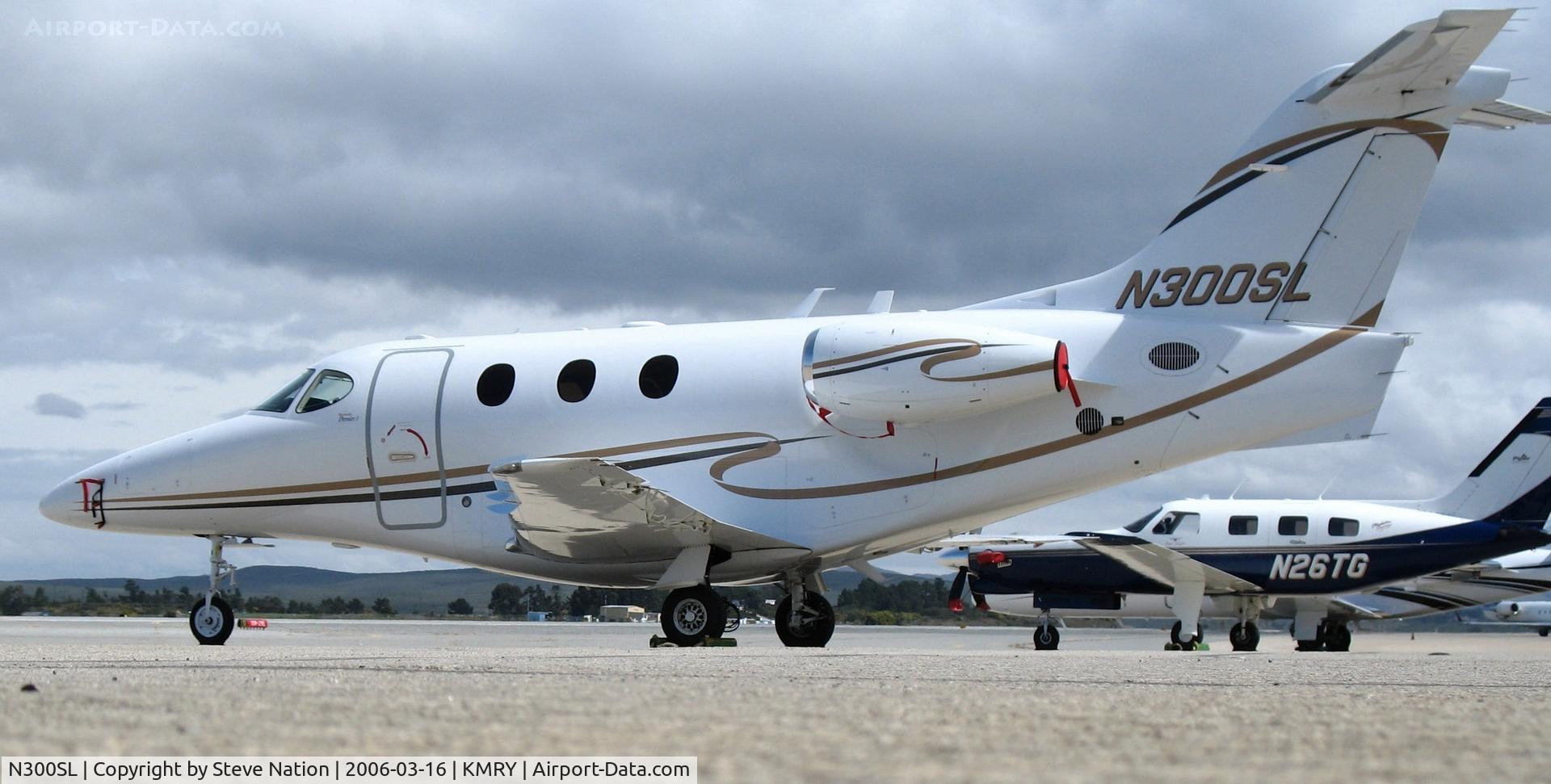 N300SL, Raytheon Aircraft Company 390 C/N RB-110, Raytheon 390 visiting Monterey County Peninsula Airport, CA