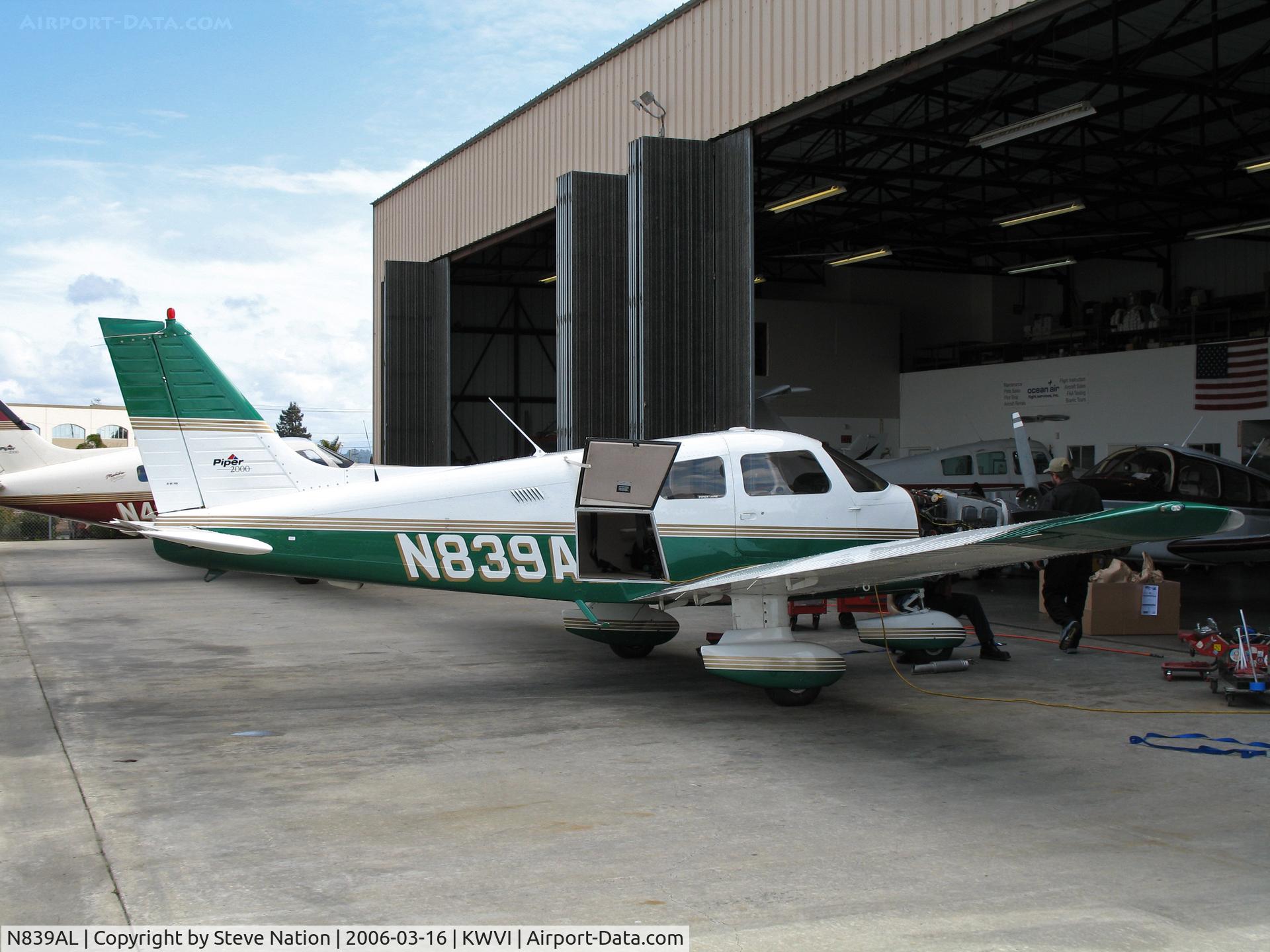 N839AL, 2000 Piper PA-28-181 C/N 2843412, 2000 Piper PA-28-181 @ Watsonville, CA