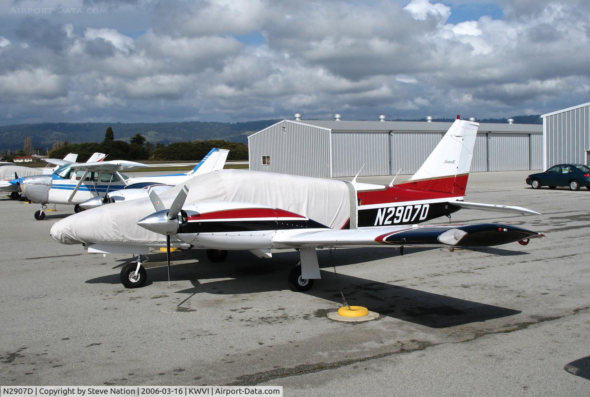 N2907D, Piper PA-34-200T C/N 34-7970348, Piper PA-34-200T with canopy cover @ Watsonville, CA