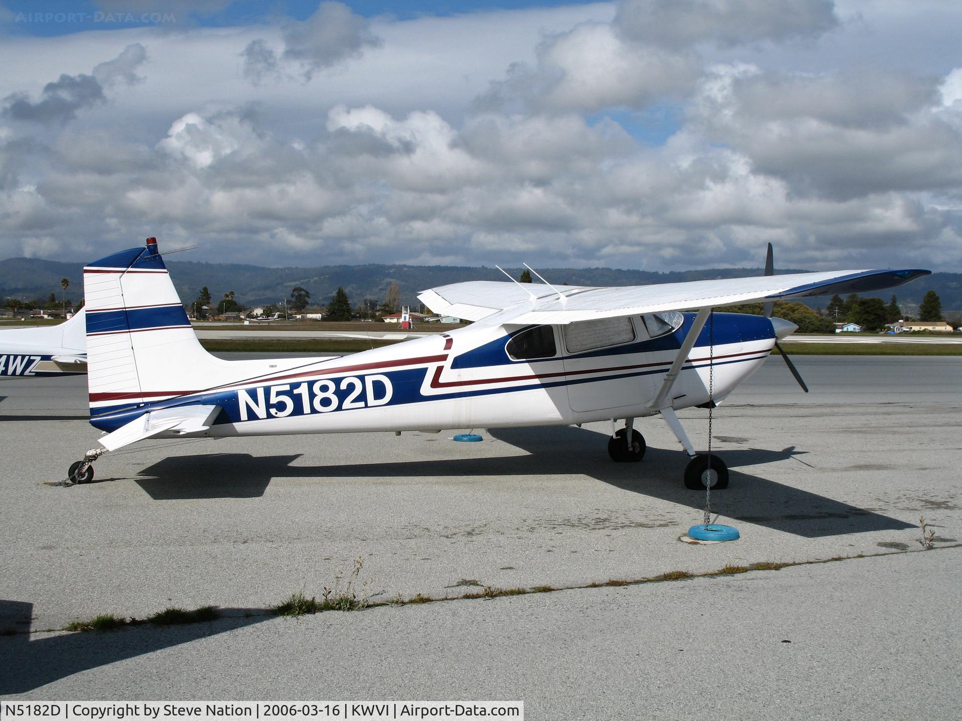 N5182D, 1958 Cessna 182A Skylane C/N 51282, 1958 Cessna 182A tail dragger  @ Watsonville, CA