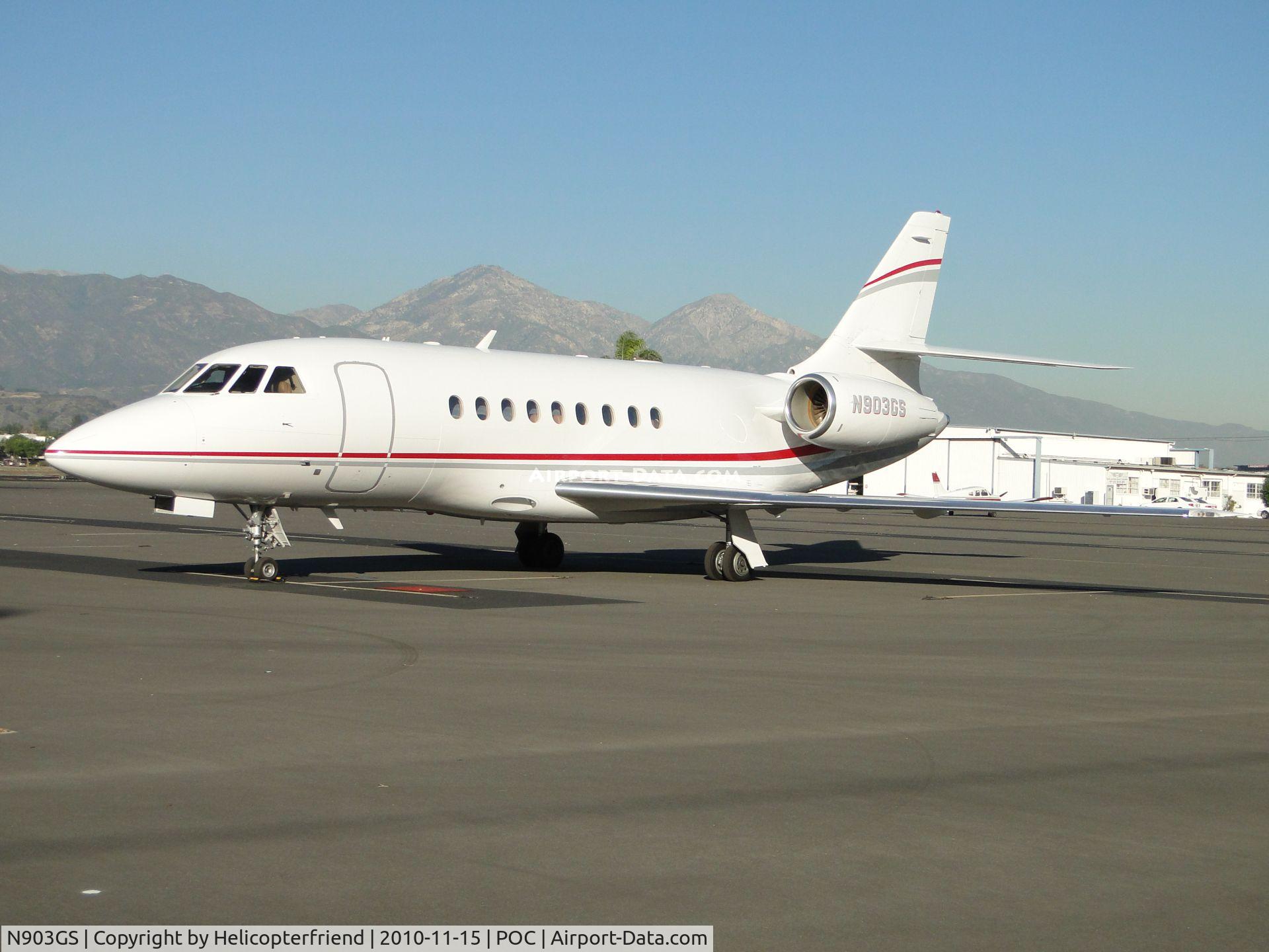 N903GS, 2002 Dassault Falcon 2000 C/N 183, Parked in transient parking