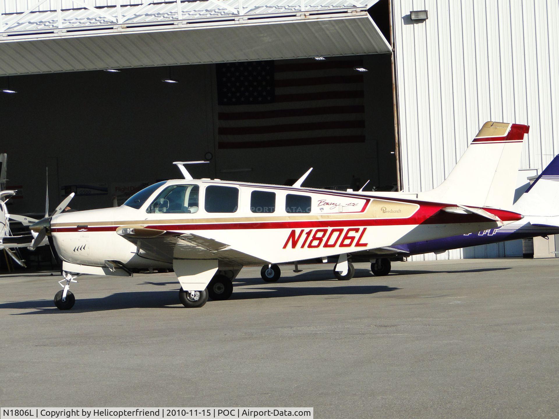 N1806L, 1976 Beech A36 Bonanza 36 C/N E-836, Parked at Howard Aviation