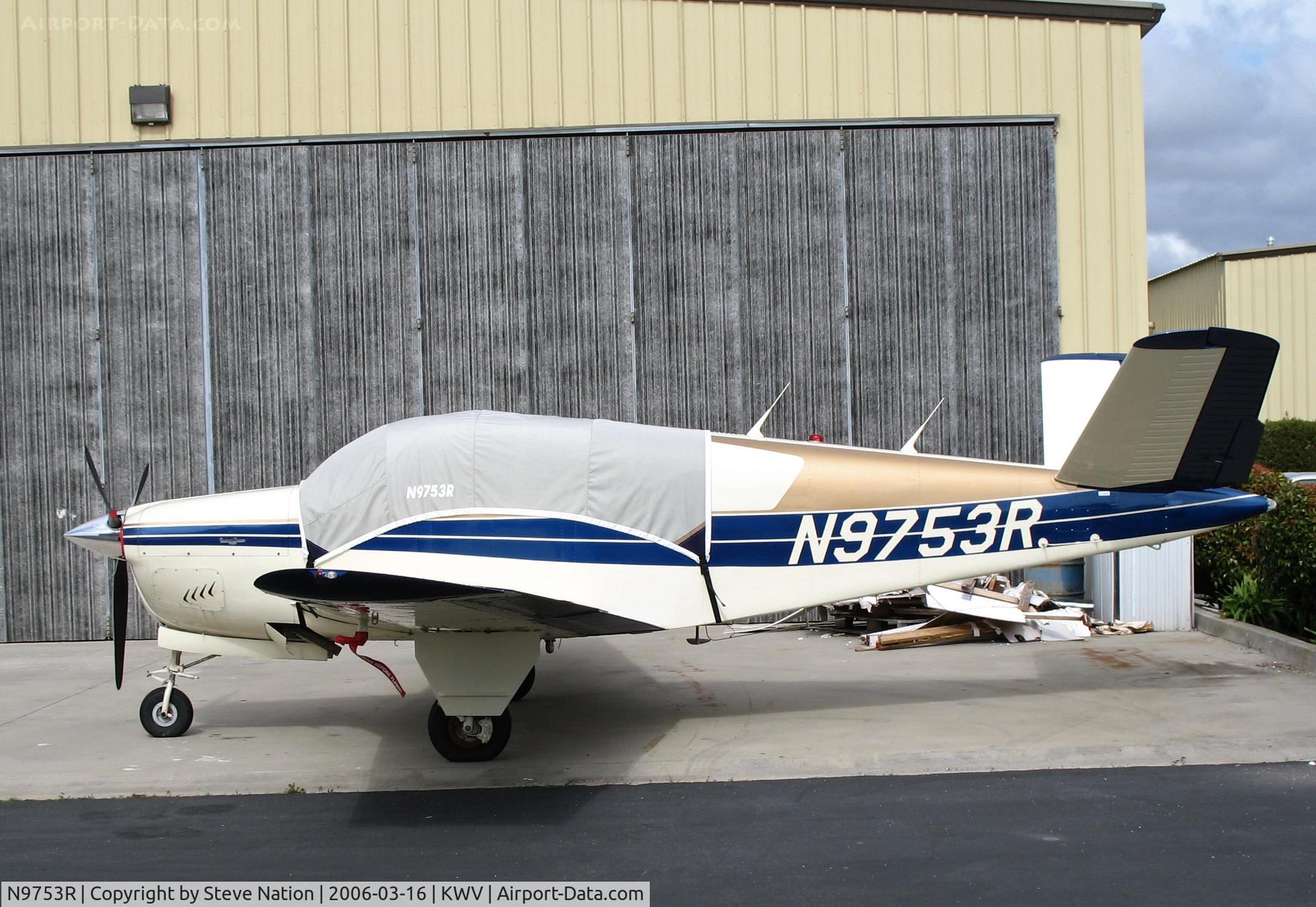 N9753R, 1960 Beech M35 Bonanza C/N D-6241, 1959 Beech M35 with cockpit cover @ Watsonville, CA