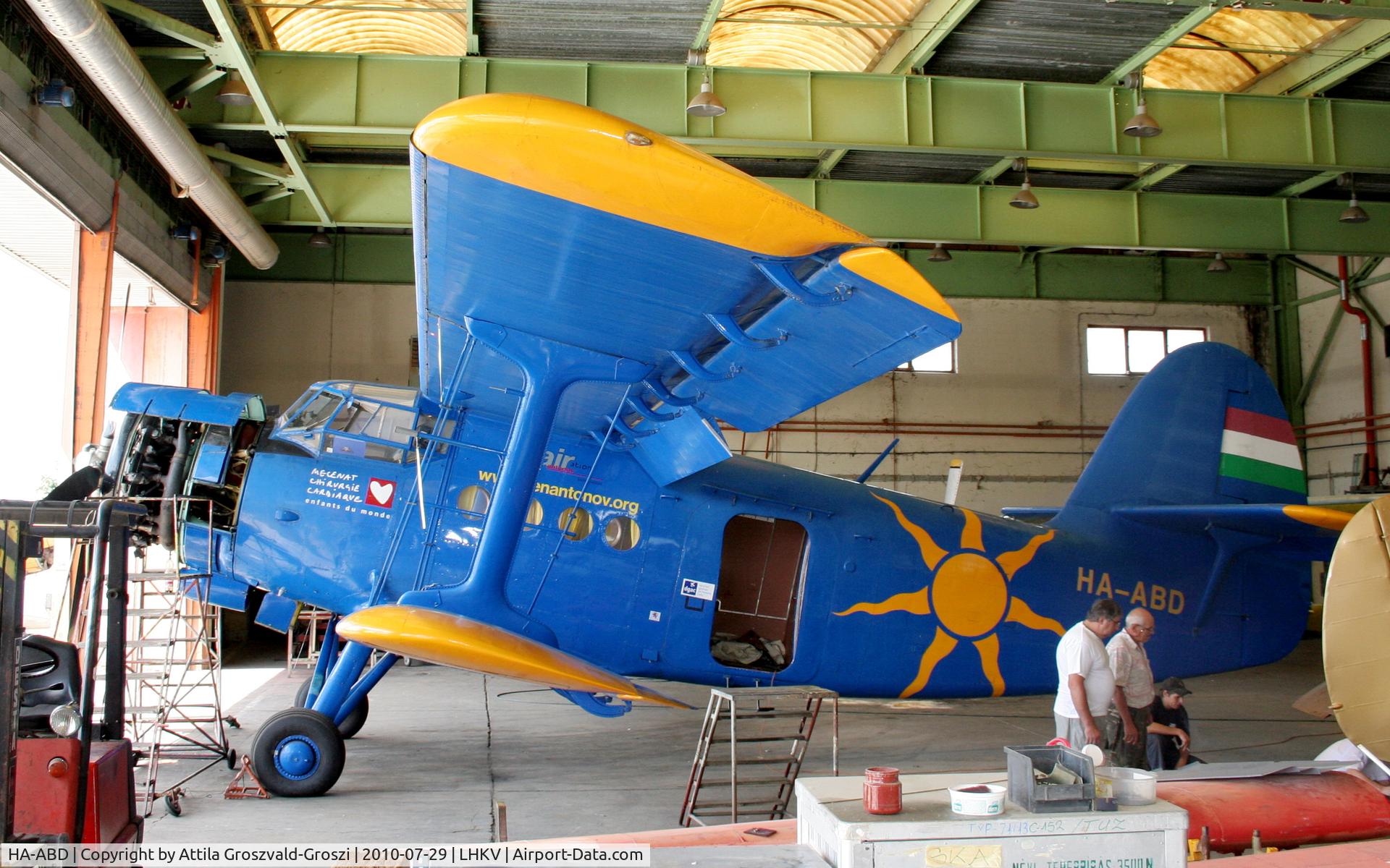 HA-ABD, 1989 Antonov An-2P C/N 1G235-21, Kaposujlak Airport - During a renovation.
