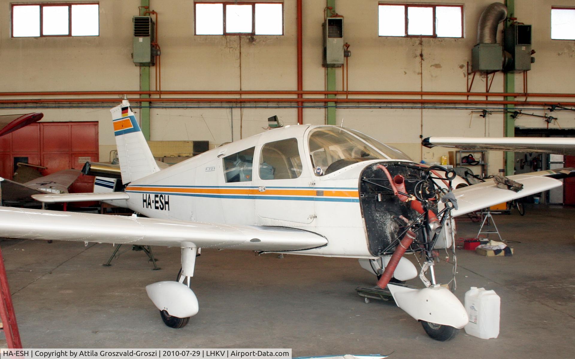 HA-ESH, Piper PA-28-140 Cherokee C C/N 28-26820, Kaposujlak Airport - During a renovation.