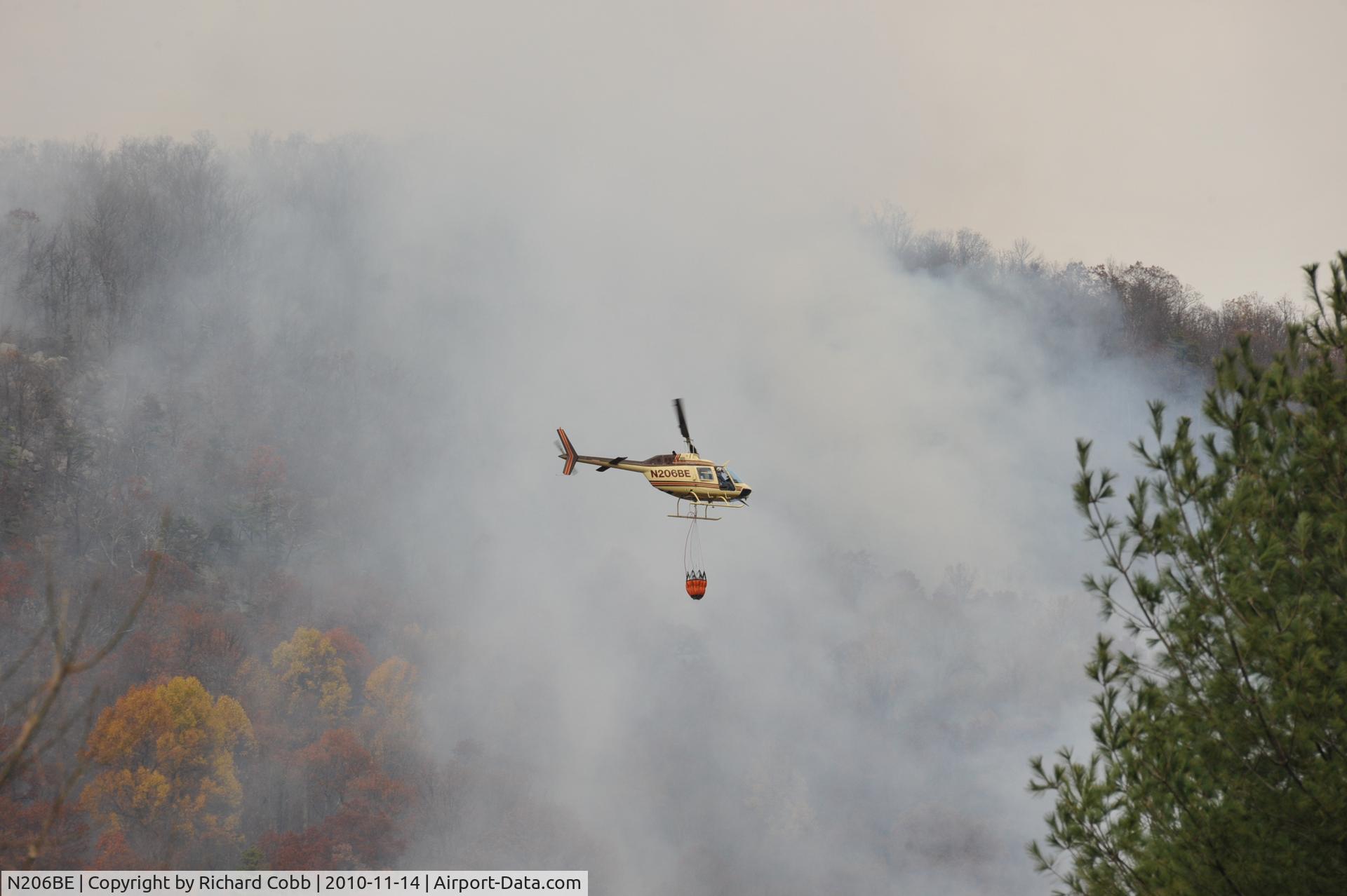 N206BE, 1978 Bell 206B JetRanger III C/N 2375, During Fire Fighting operations at McCoy Falls