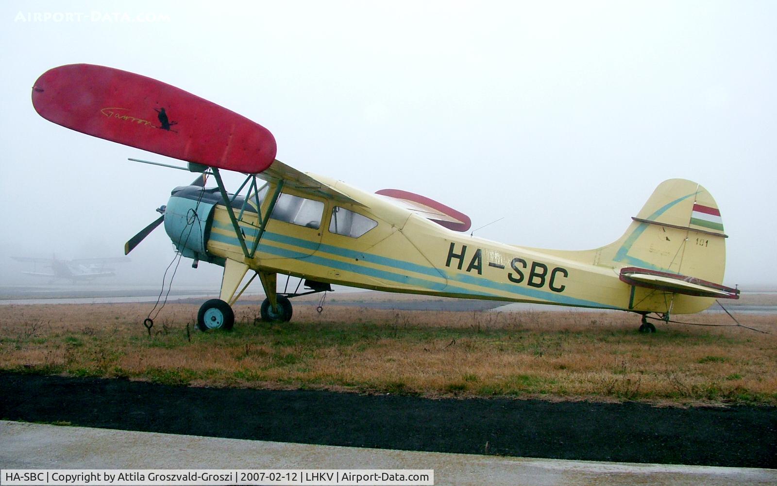 HA-SBC, 1967 PZL-Okecie PZL-101A Gawron C/N 107201, Kaposujlak Airport - Hungary