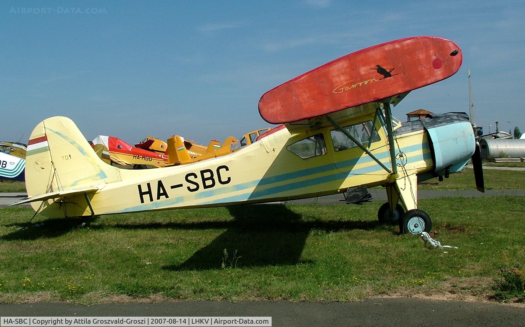 HA-SBC, 1967 PZL-Okecie PZL-101A Gawron C/N 107201, Kaposujlak Airport - Hungary