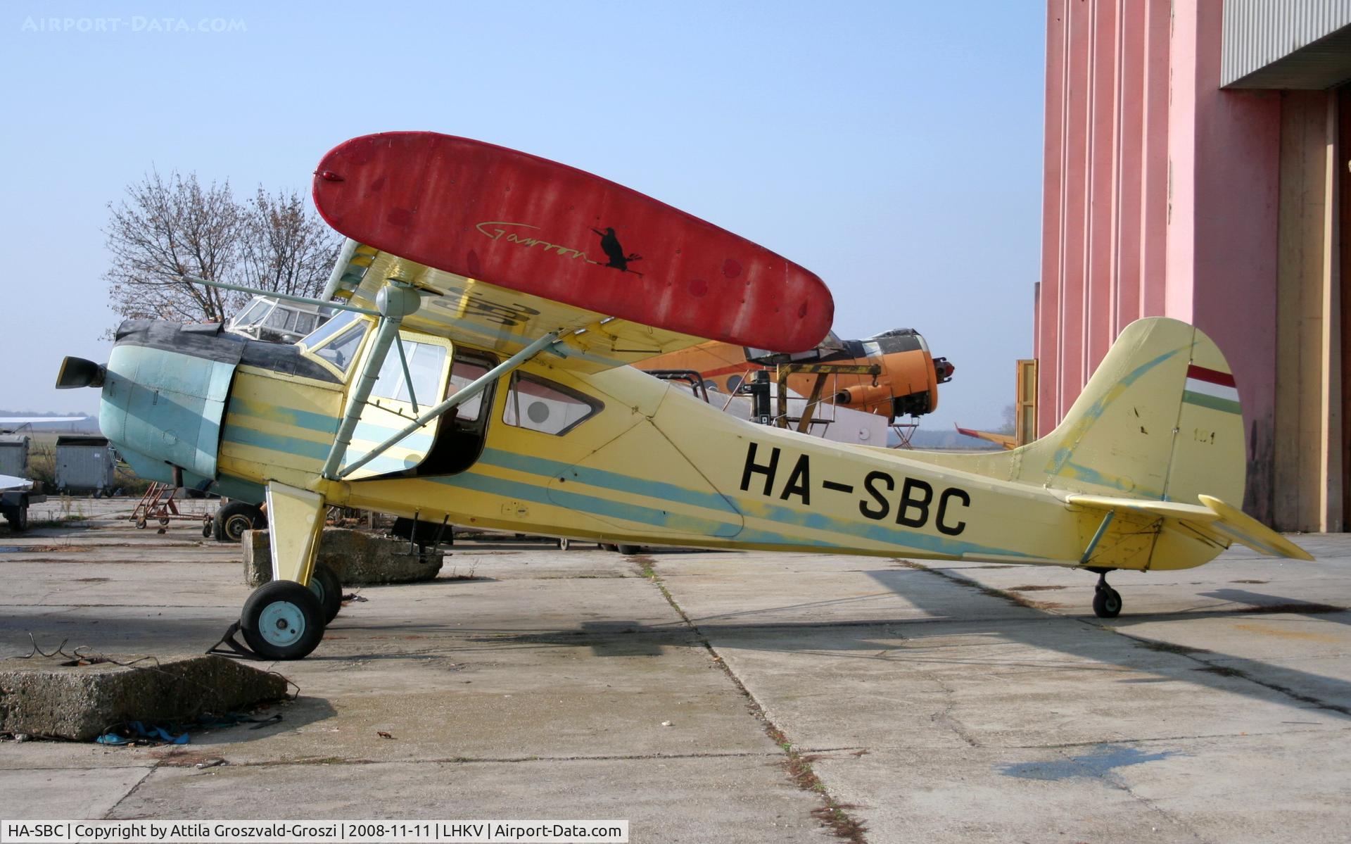 HA-SBC, 1967 PZL-Okecie PZL-101A Gawron C/N 107201, Kaposujlak Airport - Hungary
