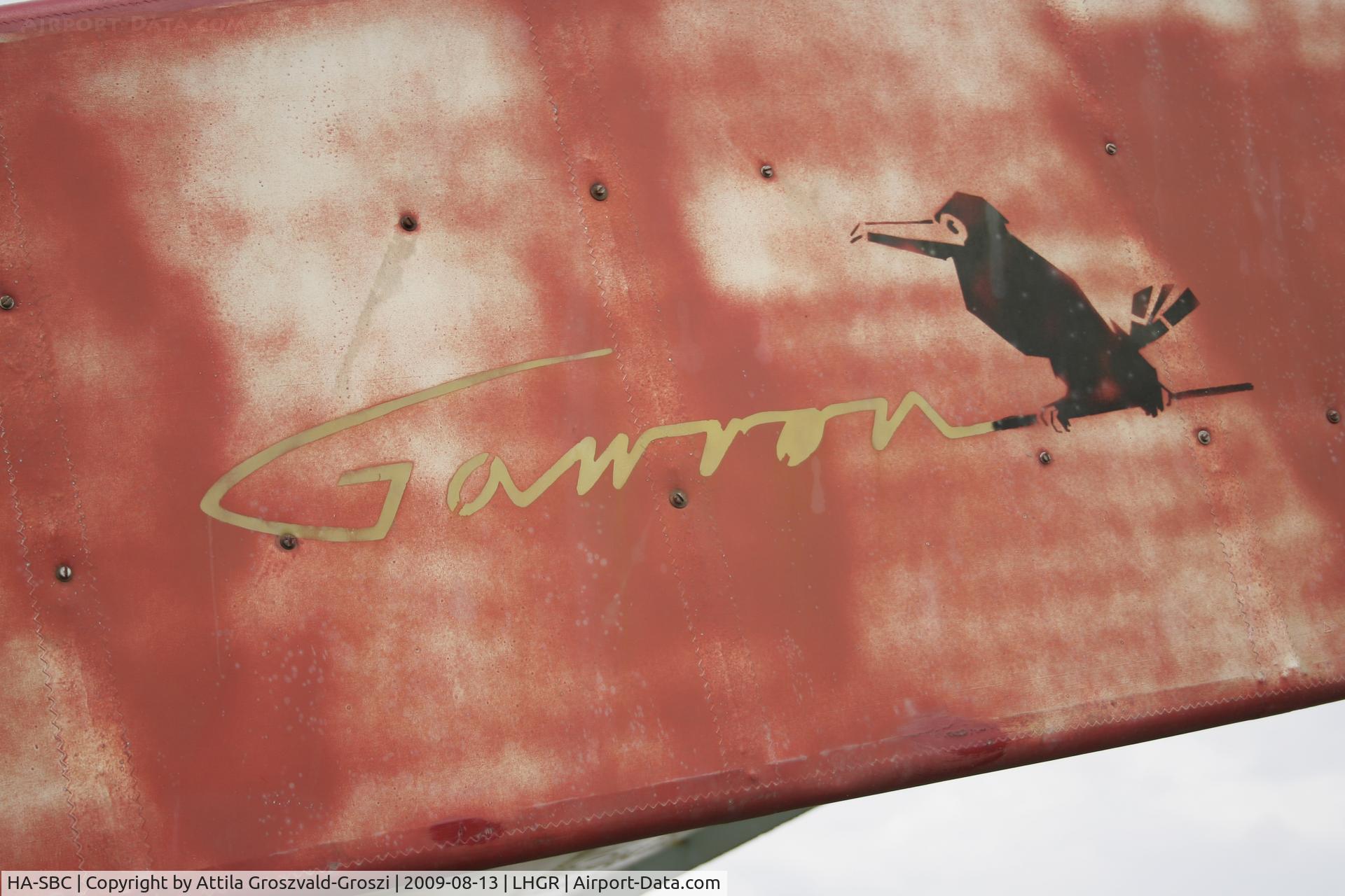 HA-SBC, 1967 PZL-Okecie PZL-101A Gawron C/N 107201, Gyuro Airfield - Hungary - Gawron emblem