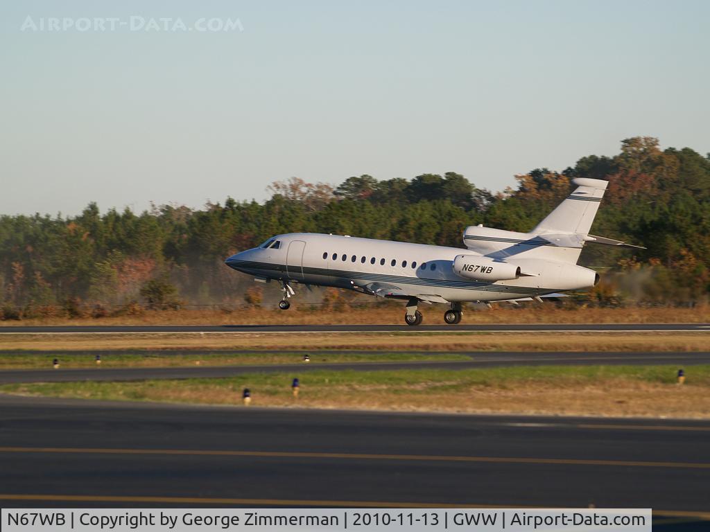 N67WB, 1997 Dassault Falcon 900EX C/N 16, Departure after refuel @ Goldsboro-Wayne