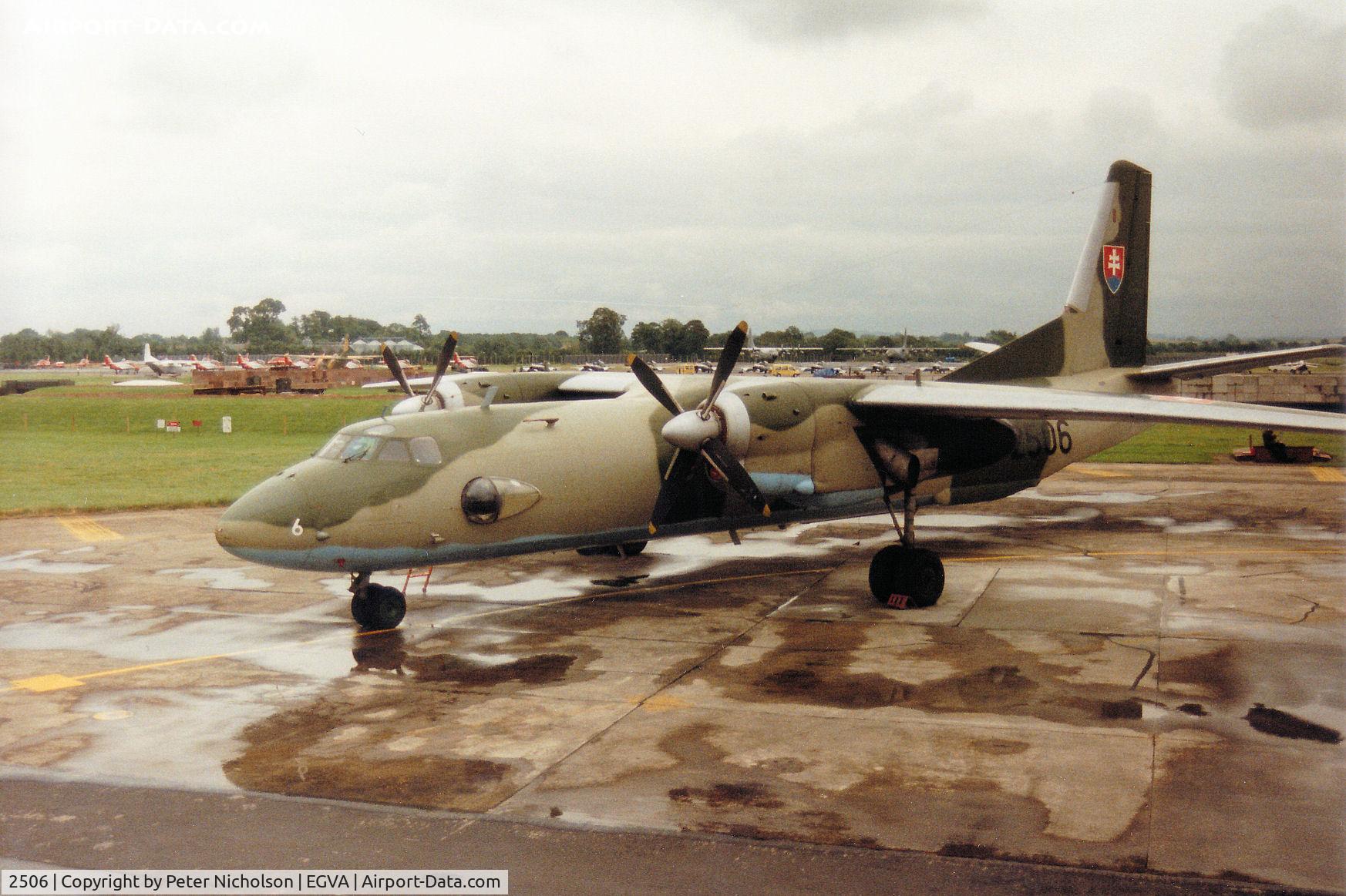 2506, Antonov An-26 C/N 12506, An-26 Curl of the Slovak Air Force on the flight-line at the 1993 Intnl Air Tattoo at RAF Fairford.