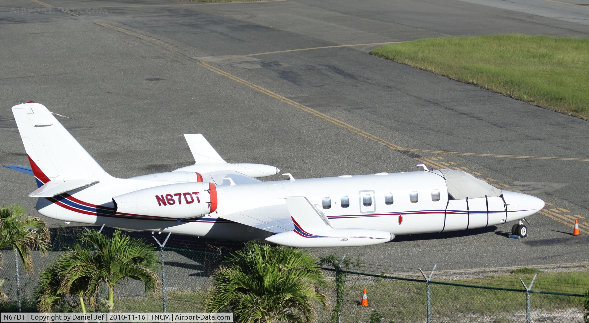 N67DT, 1982 Israel Aircraft Industries 1124A C/N 364, N67DT park at the cargo ramp at TNCM