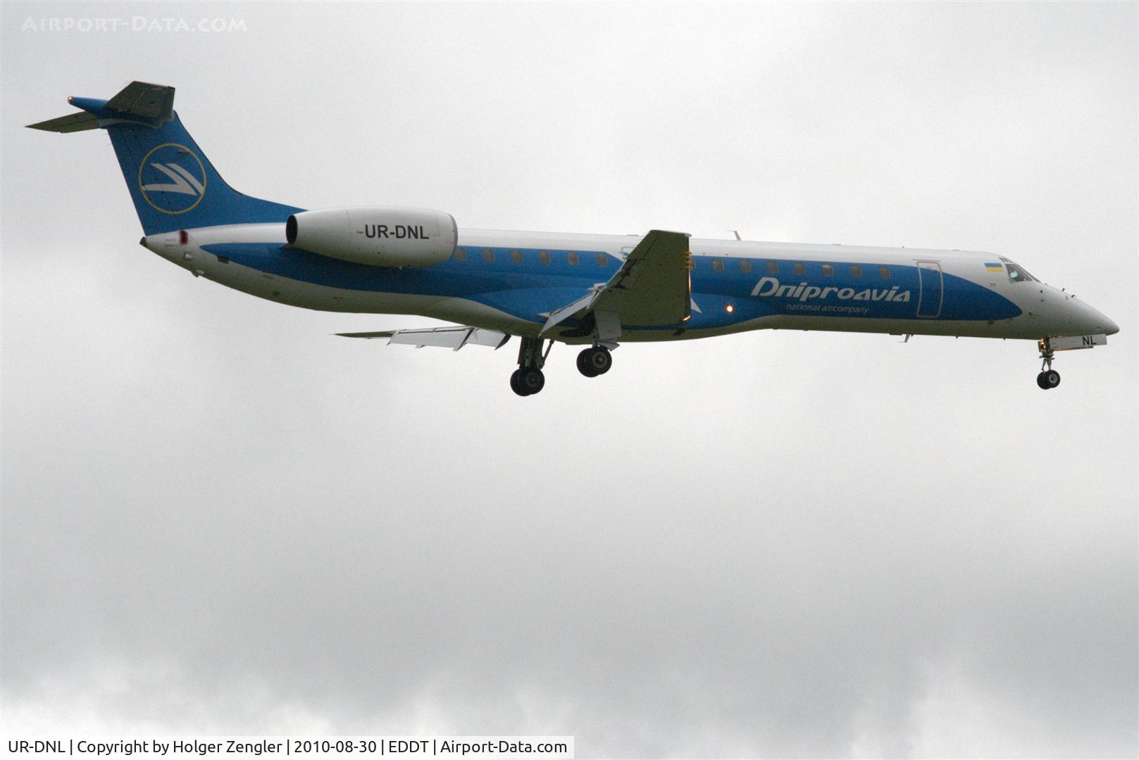 UR-DNL, 1998 Embraer EMB-145EU (ERJ-145EU) C/N 145042, Coming from Kiev after a straight western heading......