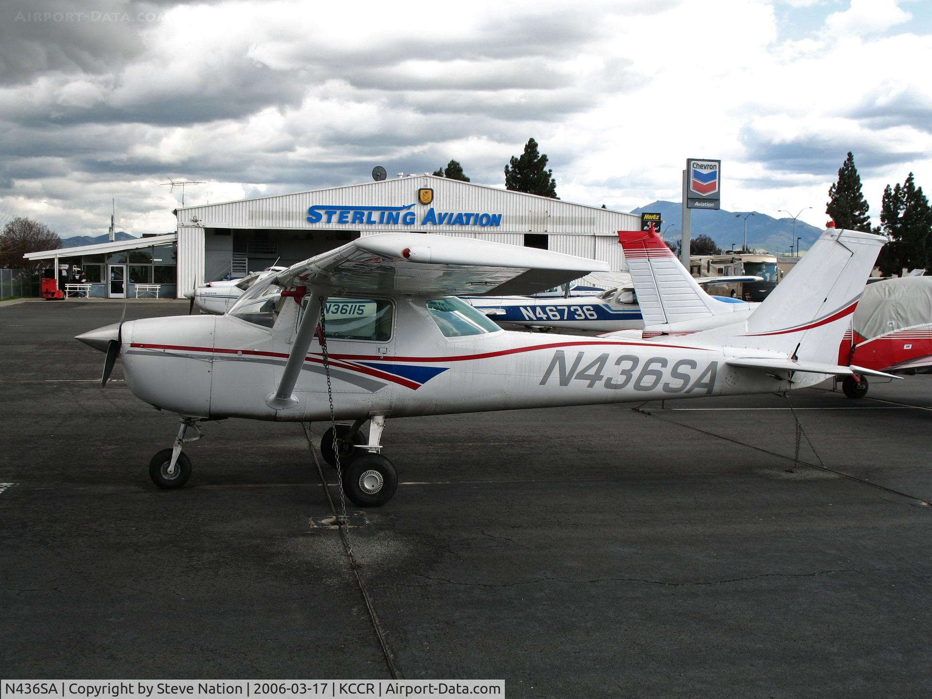 N436SA, 1967 Cessna 150H C/N 15067549, Locally-based 1967 Cessna 150H @ Buchanan Field, Concord, CA just before a storm