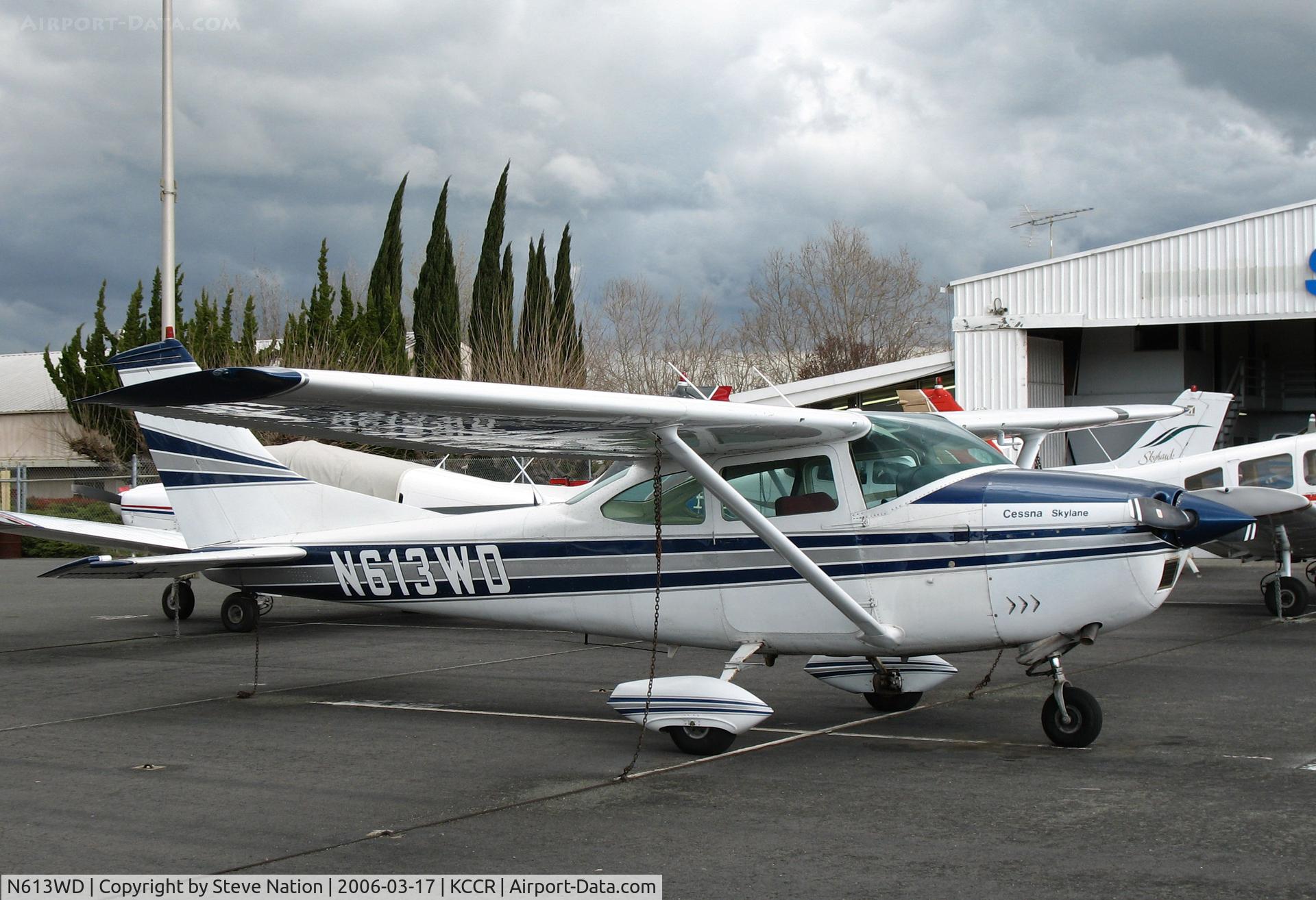 N613WD, 1969 Cessna 182M Skylane C/N 18259805, Western Air Logistics (Concord, CA) 1969 Cessna 182M @ Buchanan Field, Concord, CA just before a storm