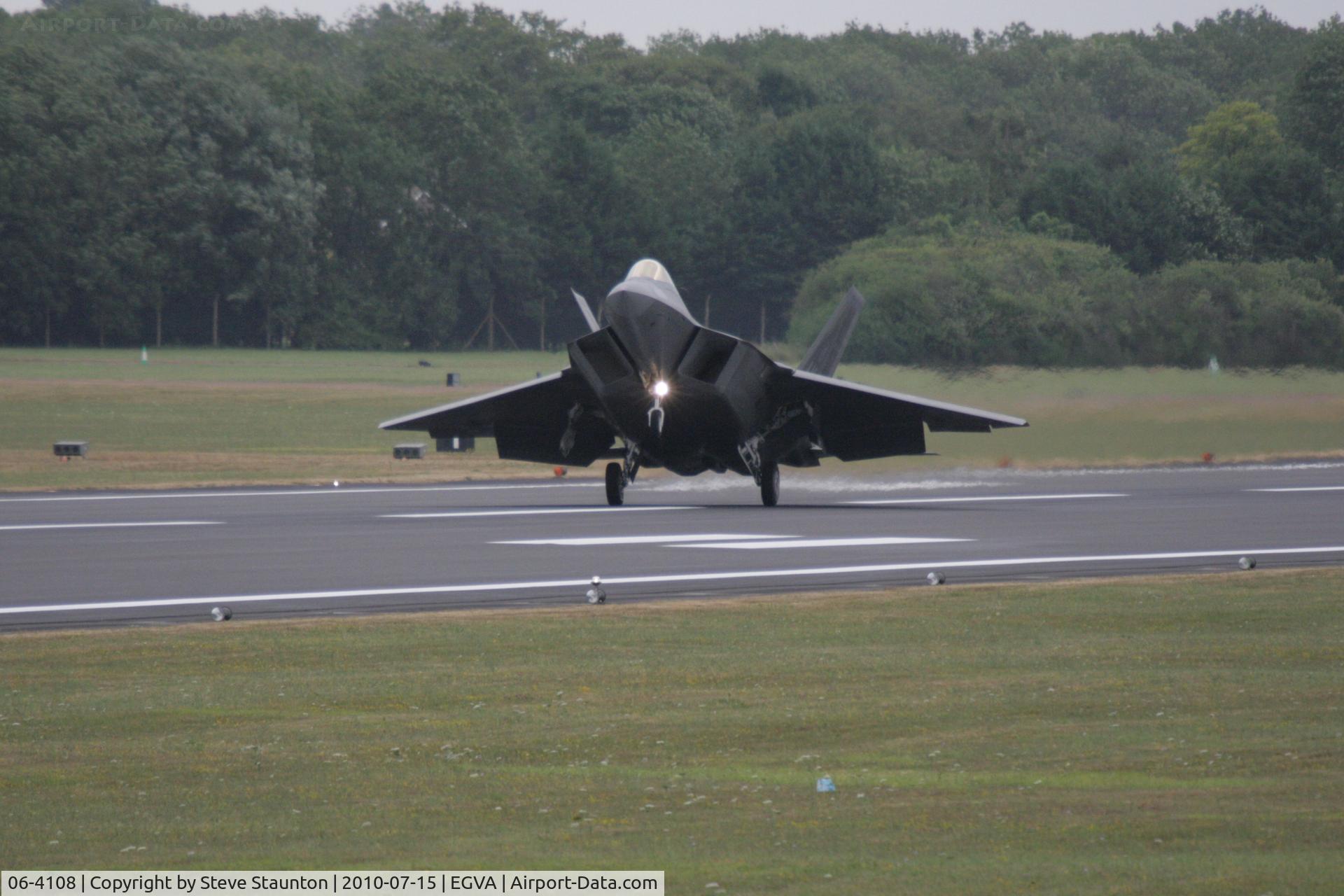 06-4108, Lockheed Martin F-22A Raptor C/N 4108, Taken at the Royal International Air Tattoo 2010