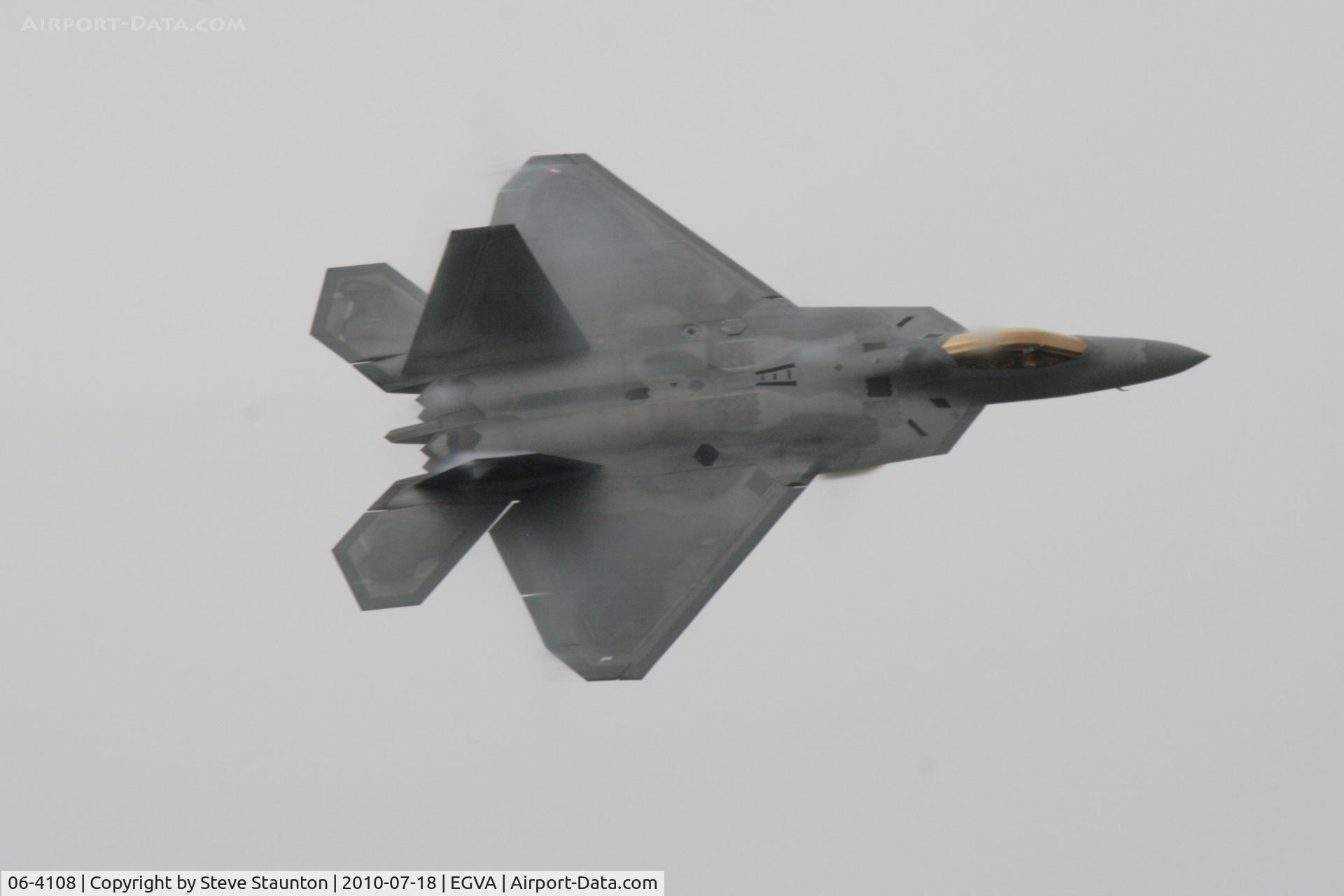 06-4108, Lockheed Martin F-22A Raptor C/N 4108, Taken at the Royal International Air Tattoo 2010