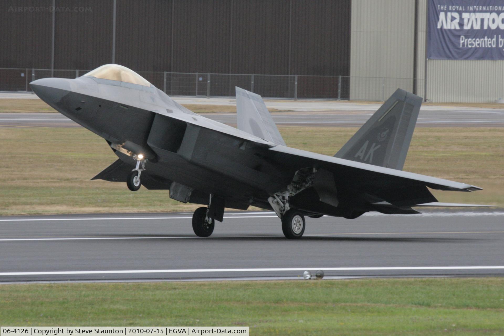 06-4126, Lockheed Martin F-22A Raptor C/N 4126, Taken at the Royal International Air Tattoo 2010