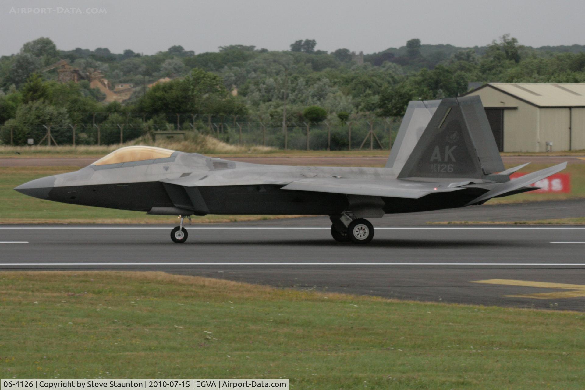 06-4126, Lockheed Martin F-22A Raptor C/N 4126, Taken at the Royal International Air Tattoo 2010