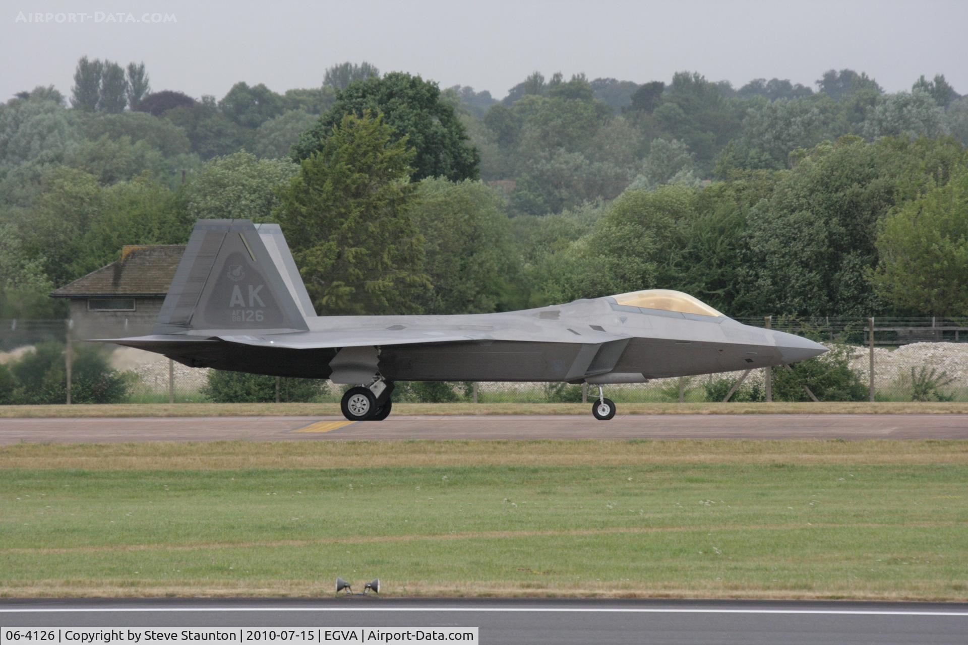 06-4126, Lockheed Martin F-22A Raptor C/N 4126, Taken at the Royal International Air Tattoo 2010