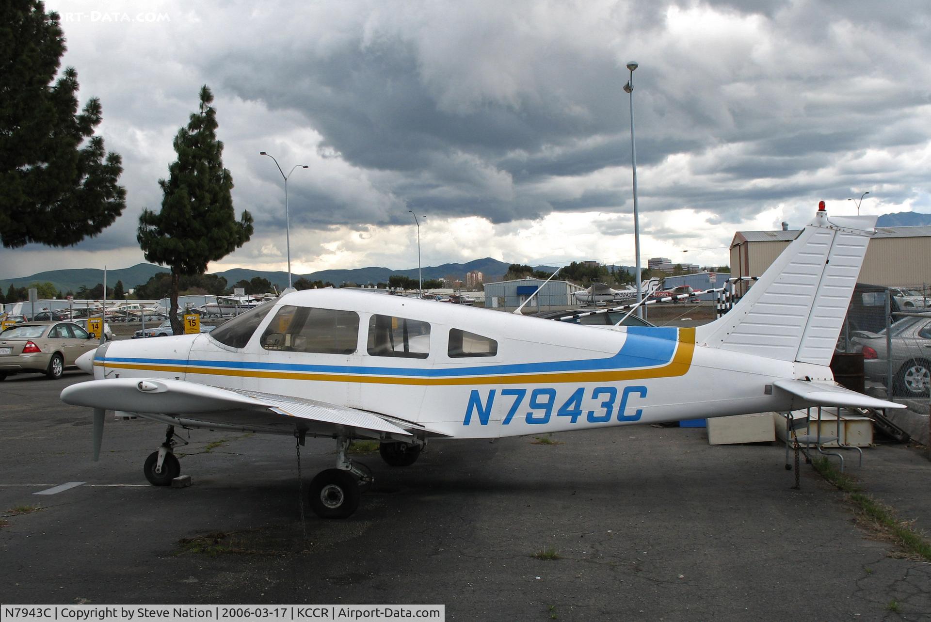N7943C, 1975 Piper PA-28-151 C/N 28-7615068, Laron Enterprises (Concord, CA) @ Buchanan Field, Concord, CA just before a storm