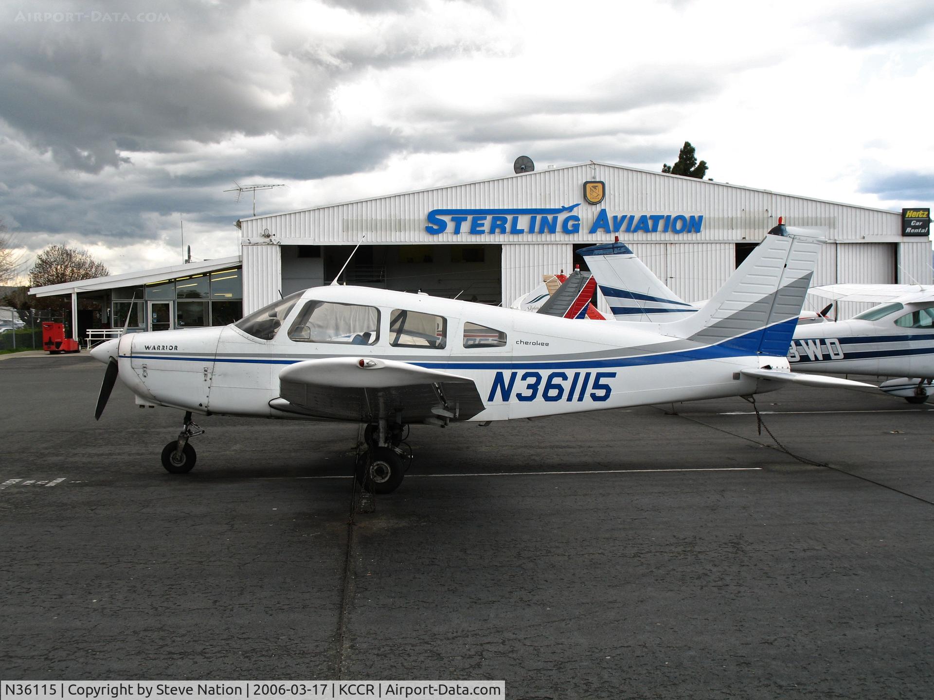 N36115, 1978 Piper PA-28-161 C/N 28-7816613, Locally-based 1978 Piper PA-28-161 @ Buchanan Field, Concord, CA just before a storm