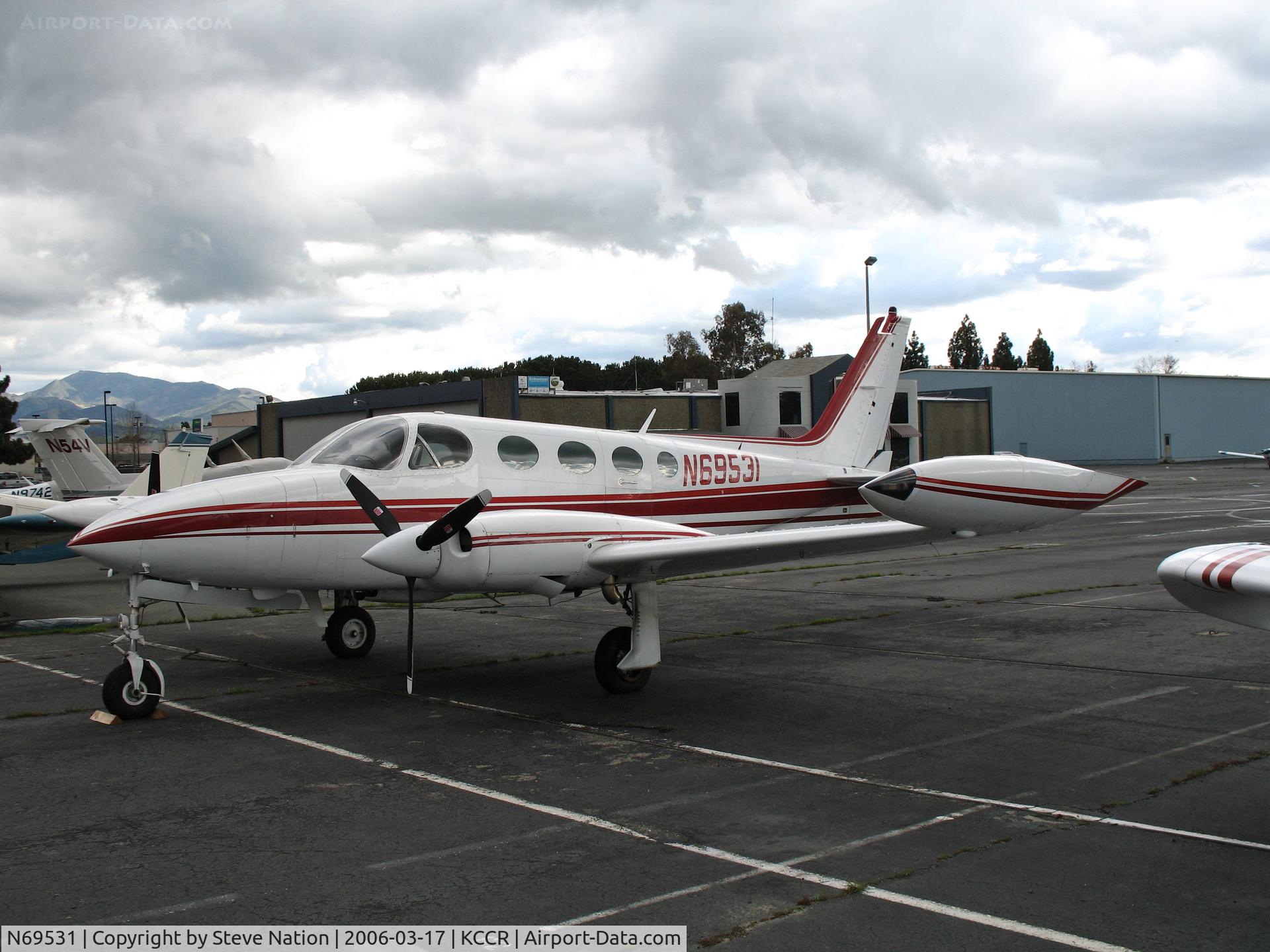 N69531, 1974 Cessna 340 C/N 340-0357, Locally-based 1974 Cessna 340 @ Buchanan Field, Concord, CA just before a storm
