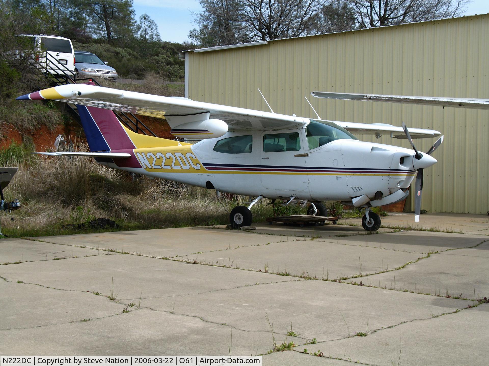 N222DC, 1975 Cessna T210L Turbo Centurion C/N 21060875, 1975 Cessna T210L with weather radar pod @ Cameron Airpark, CA