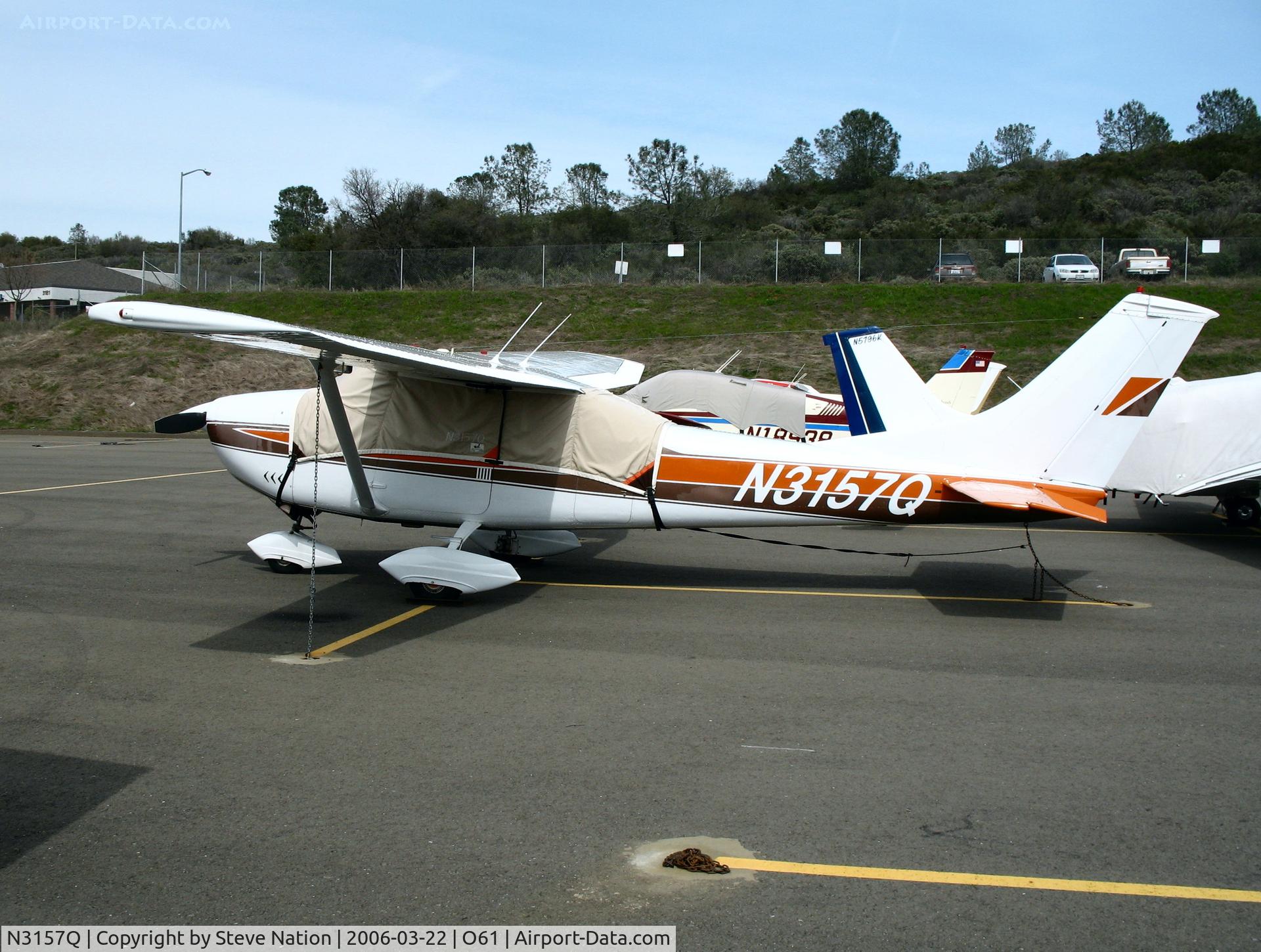 N3157Q, 1967 Cessna 182K Skylane C/N 18258157, Locally-based 1967 Cessna 182K with cockpit cover @ Cameron Airpark, CA