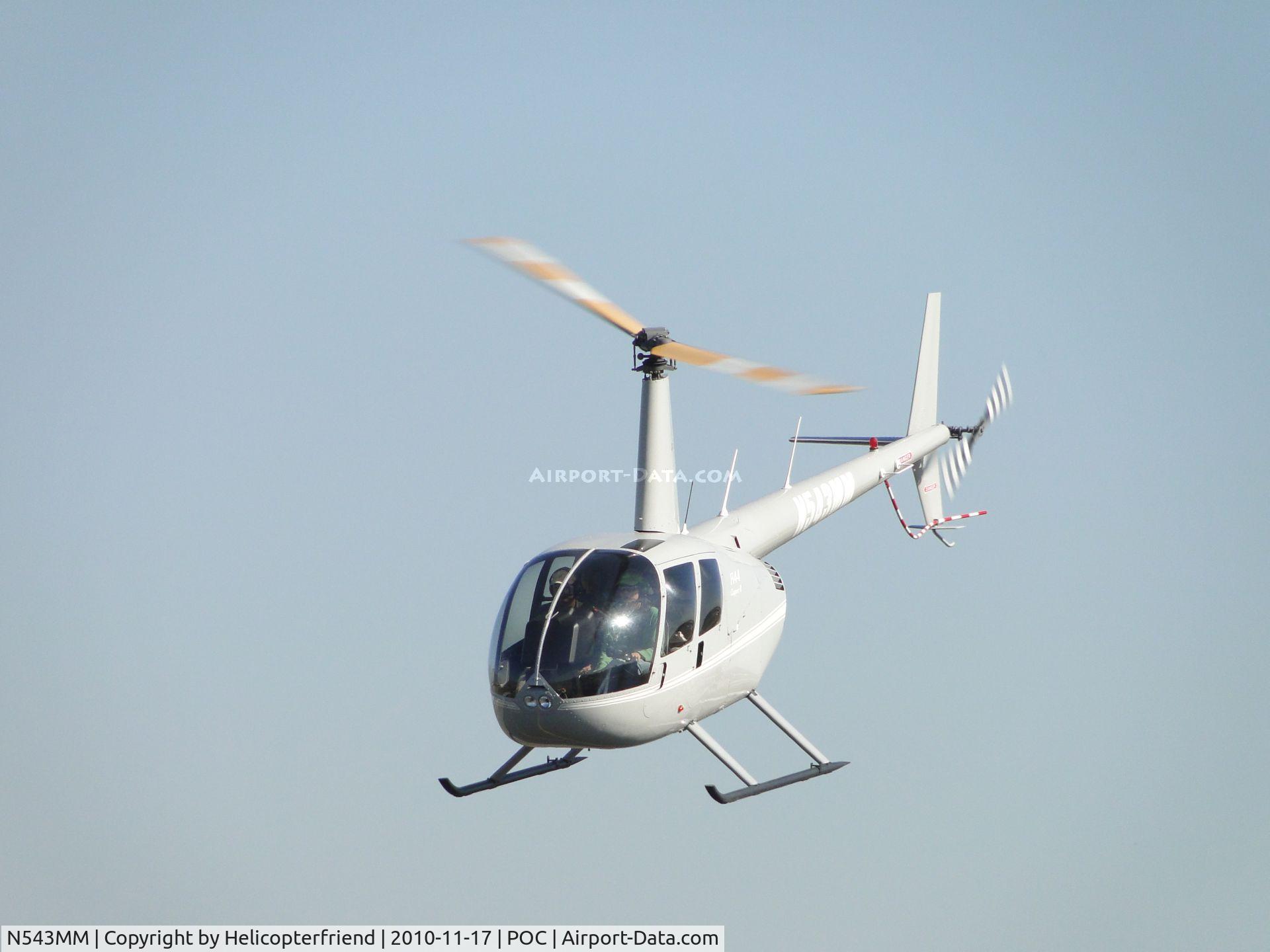 N543MM, Robinson R44 II C/N 12726, Taking off westbound from taxiway Sierra
