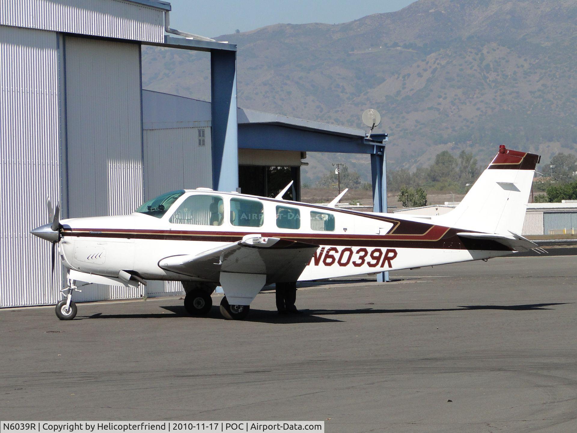 N6039R, 1979 Beech A36 Bonanza 36 C/N E-1489, Parked at Nostalia Air Service