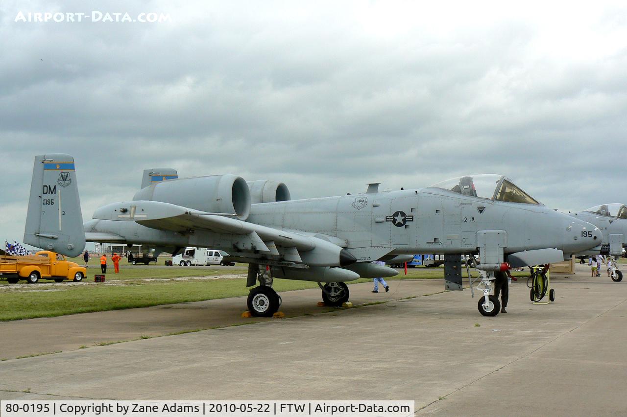 80-0195, 1980 Fairchild Republic A-10A Thunderbolt II C/N A10-0545, At the 2010 Cowtown Warbird Roundup - Meacham Field - Fort Worth, TX