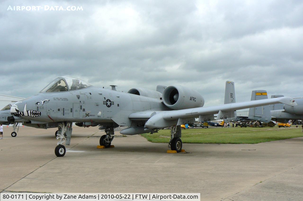 80-0171, 1980 Fairchild Republic A-10A Thunderbolt II C/N A10-0521, At the 2010 Cowtown Warbird Roundup - Meacham Field - Fort Worth, TX