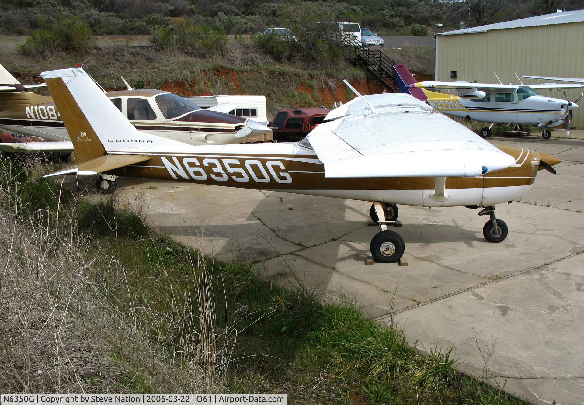 N6350G, 1970 Cessna 150K C/N 15071850, 1970 Cessna 150K (Count Dracula bat wings view?!) in for maintenance @ Cameron Airpark, CA