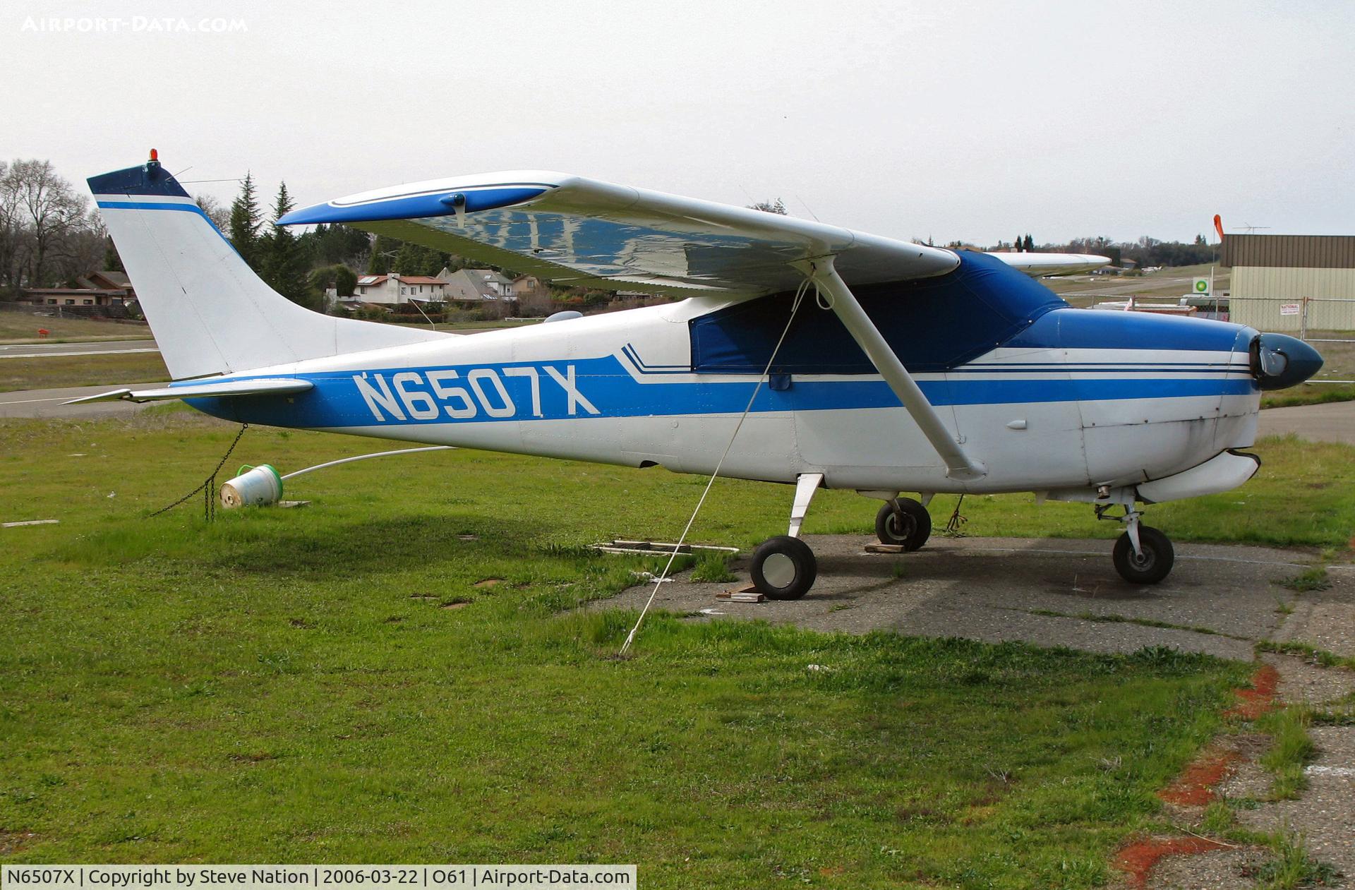 N6507X, 1960 Cessna 210 C/N 57507, Locally-based 1960 Cessna 210 with cockpit cover @ Cameron Airpark, CA