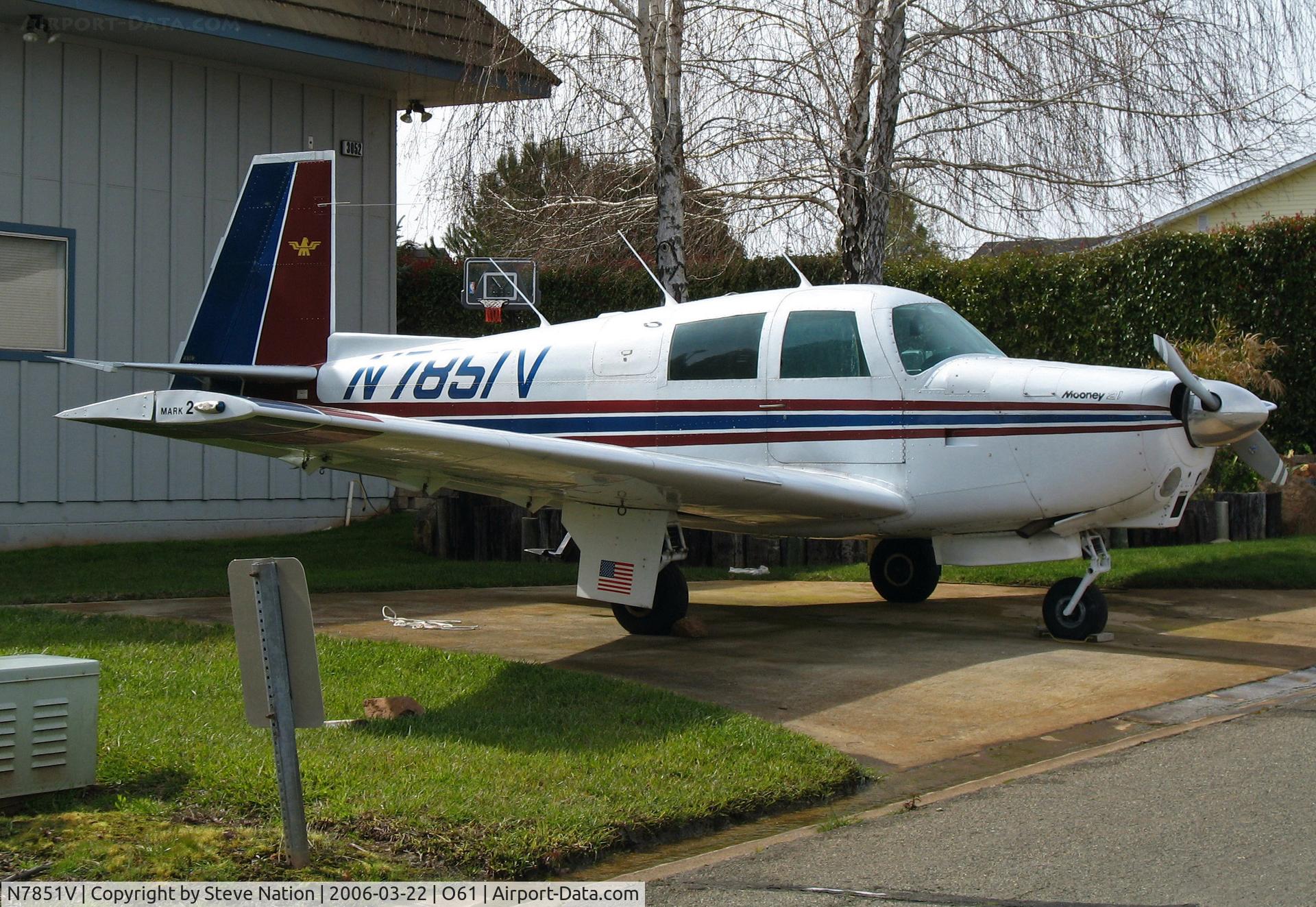 N7851V, 1964 Mooney M20C Ranger C/N 2814, Locally-based 1964 Mooney M20C @ Cameron Airpark, CA (to owner in Driggs, ID by Sep 2009)