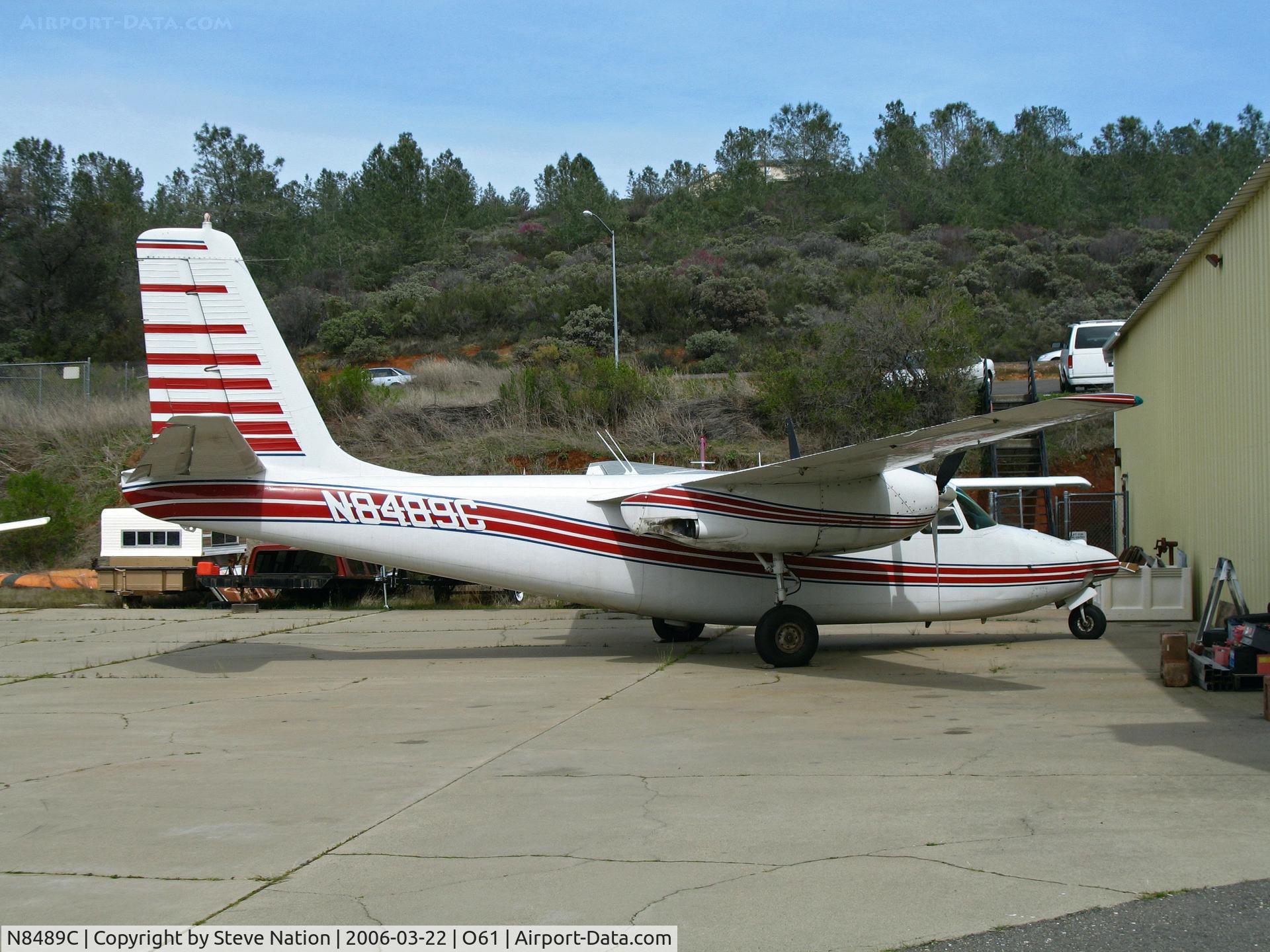 N8489C, 1960 Aero Commander 680-E C/N 863-81, 1960 Aero commander 680-E in for maintenance @ Cameron Airpark, CA