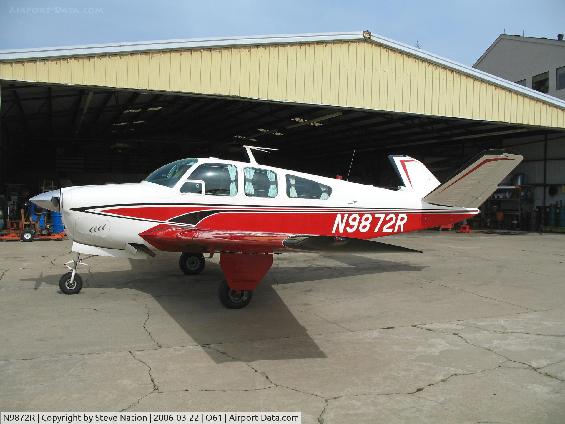 N9872R, 1960 Beech M35 Bonanza C/N D-6425, Locally-based 1960 Beech M35 @ Cameron Airpark, CA