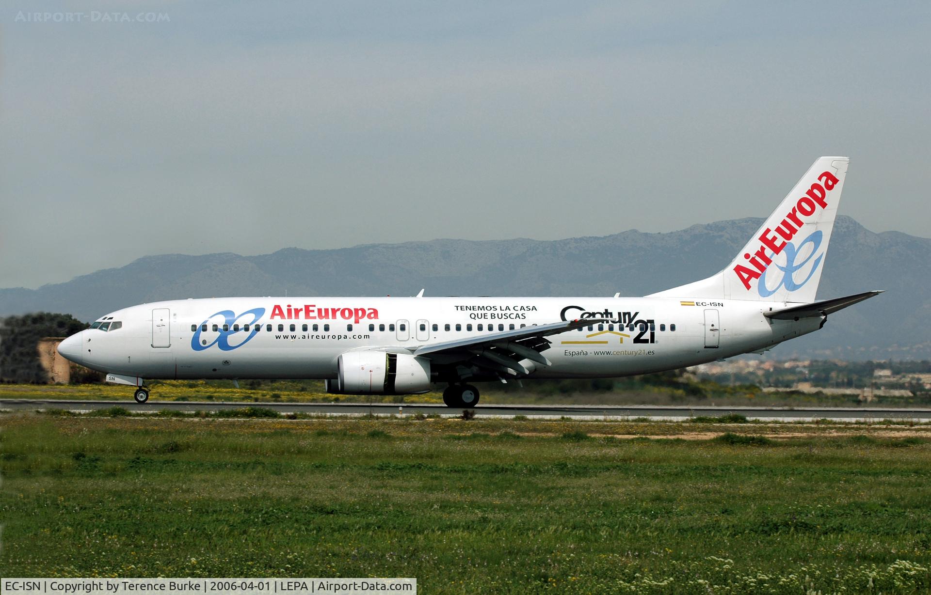 EC-ISN, 2002 Boeing 737-86Q C/N 30291, Palma Airport, April 2006