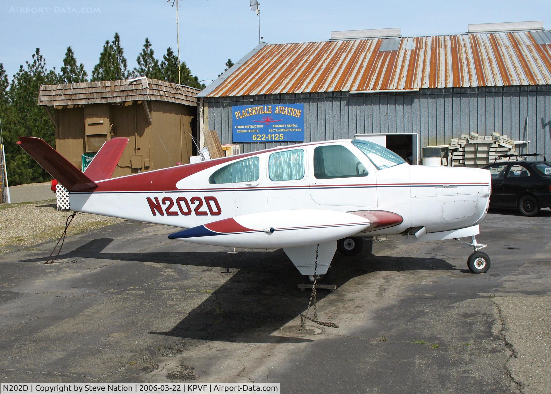 N202D, 1947 Beech 35 Bonanza C/N D-57, 1947 Beech 35 minus prop and tailcone (what do you expect for going on 60?!) @ Placerville, CA