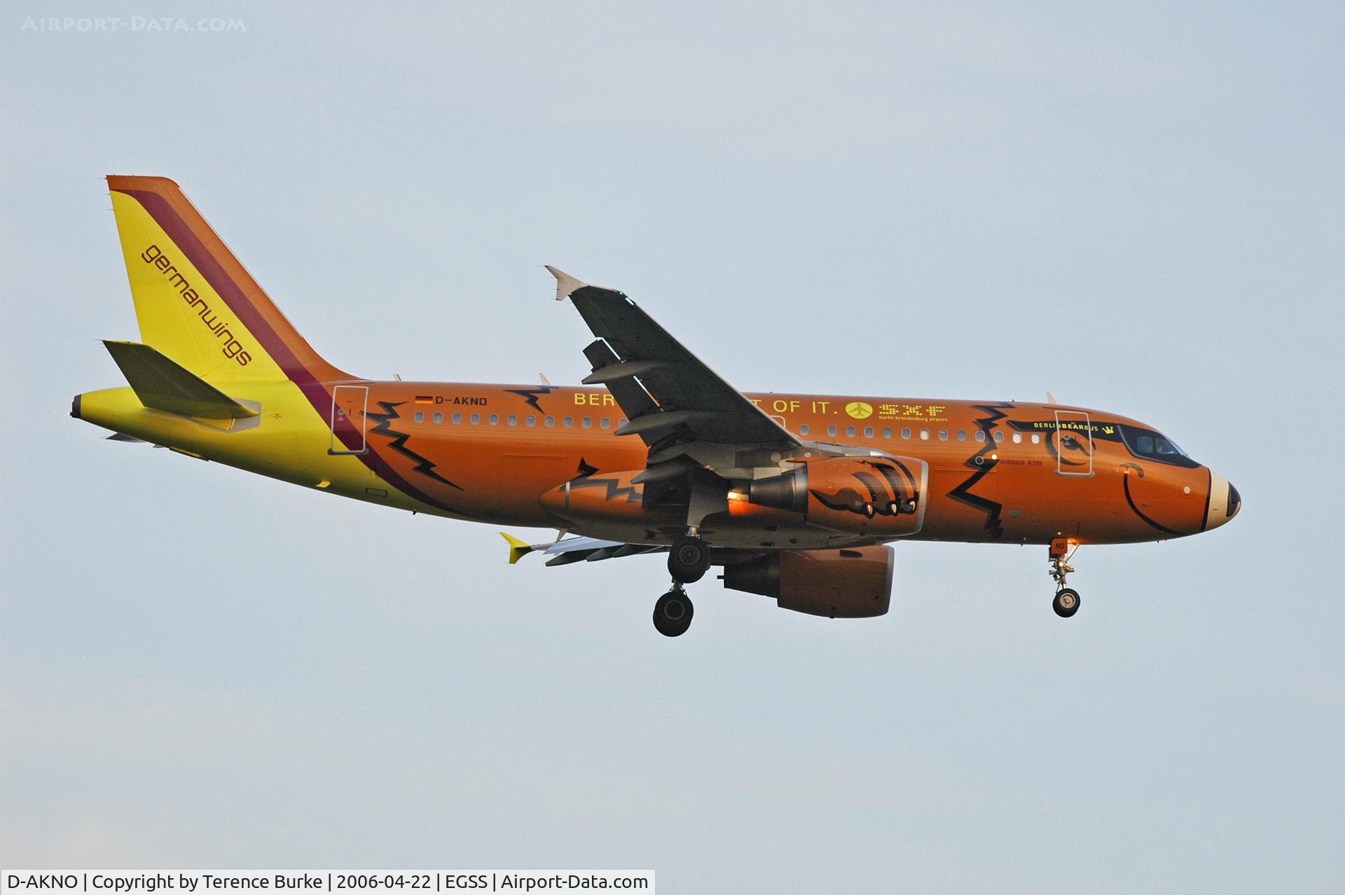 D-AKNO, 1999 Airbus A319-112 C/N 1147, Stansted, April 2006