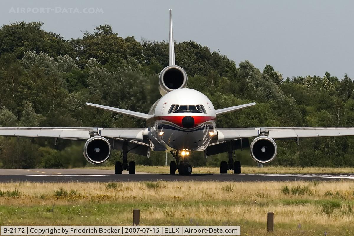 B-2172, 1992 McDonnell Douglas MD-11 C/N 48496, line up for departure