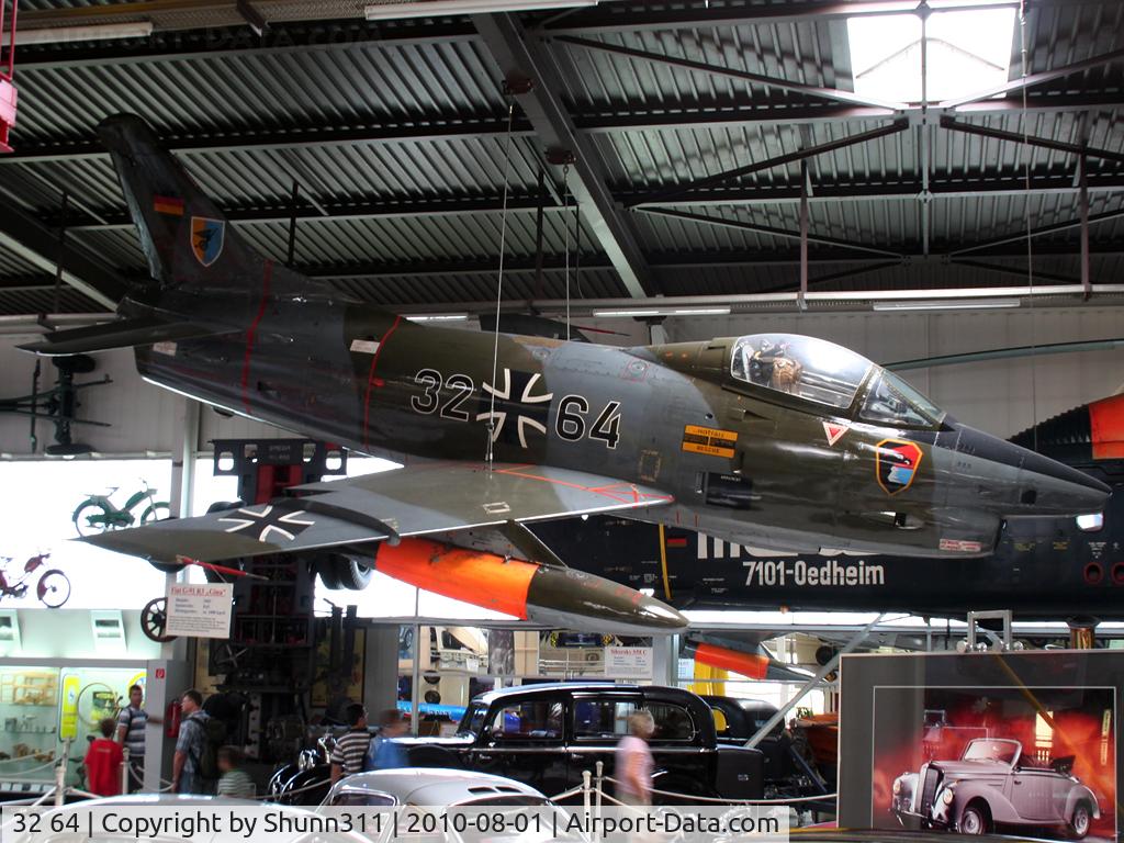 32 64, Fiat G-91R/3 C/N D534, S/n 534 - Preserved German Air Force Fiat G91R/3 @ Sinsheim Museum...